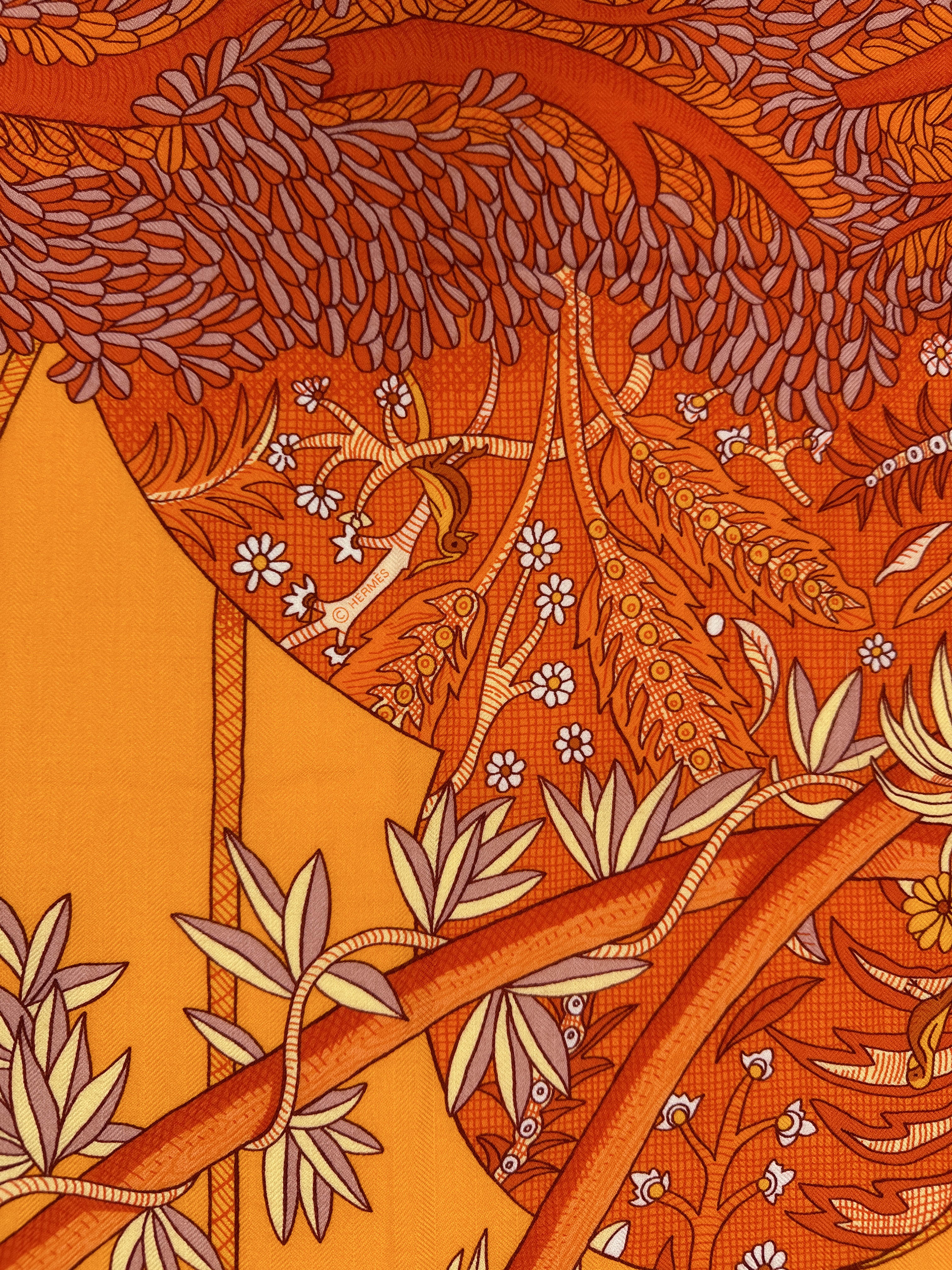 Hermès Act III, Scene I, La Clairiere Cashmere Silk 140