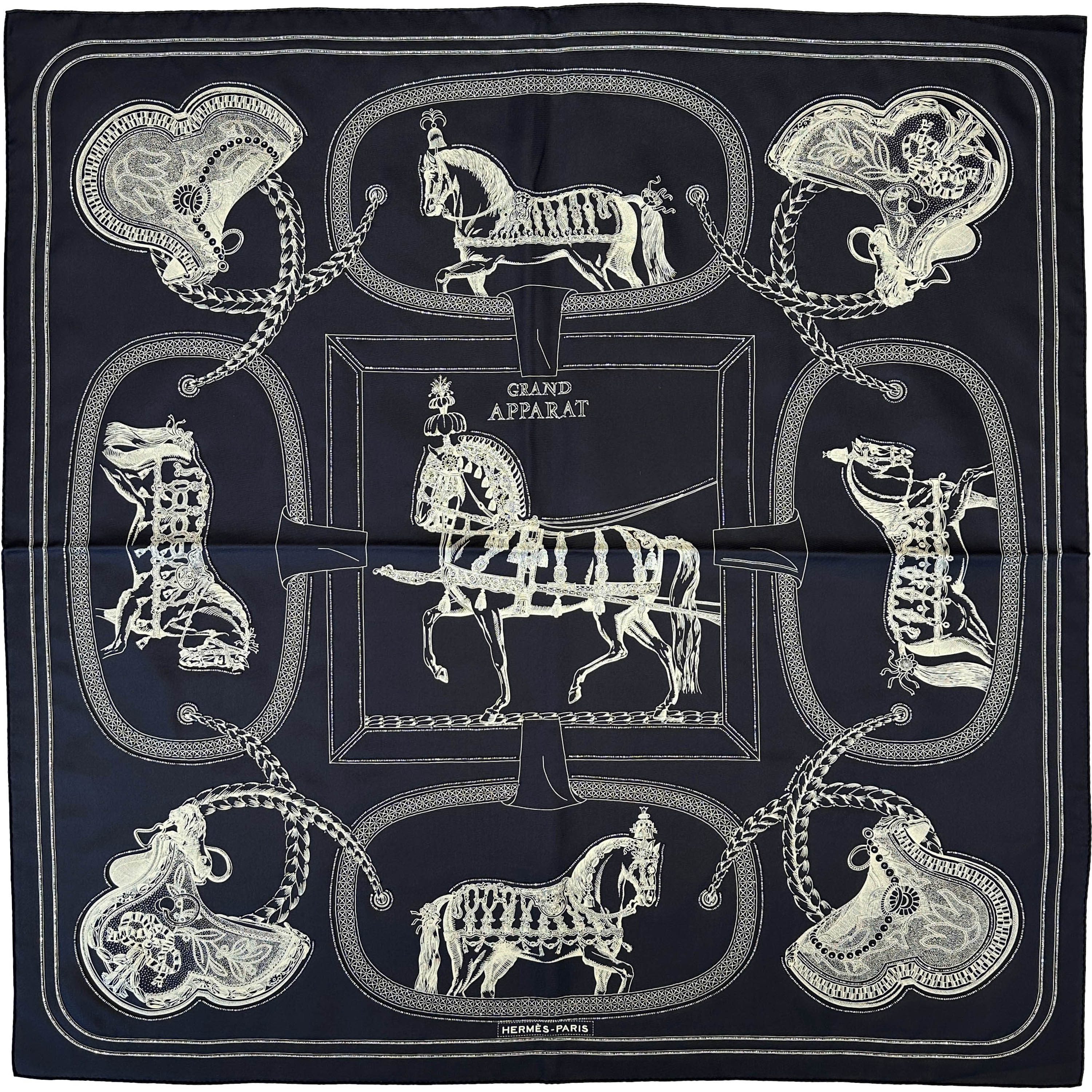 Hermès Grand Apparat Exceptional Beaded 90