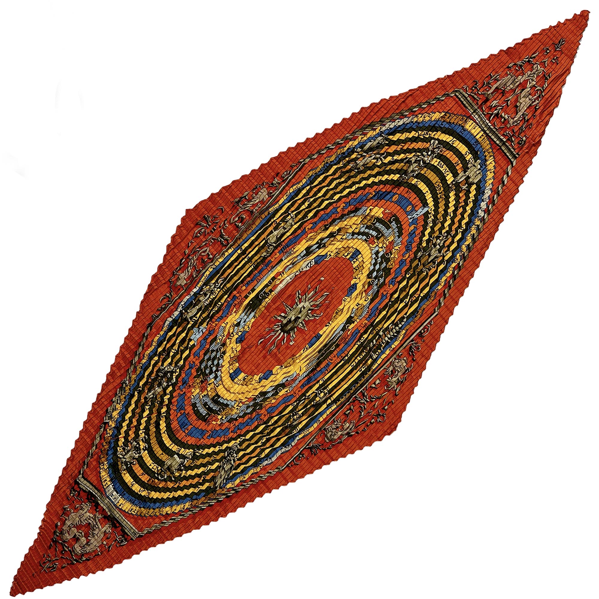 Hermès Astrologie Dies et Hore Mosaic Plissé 90