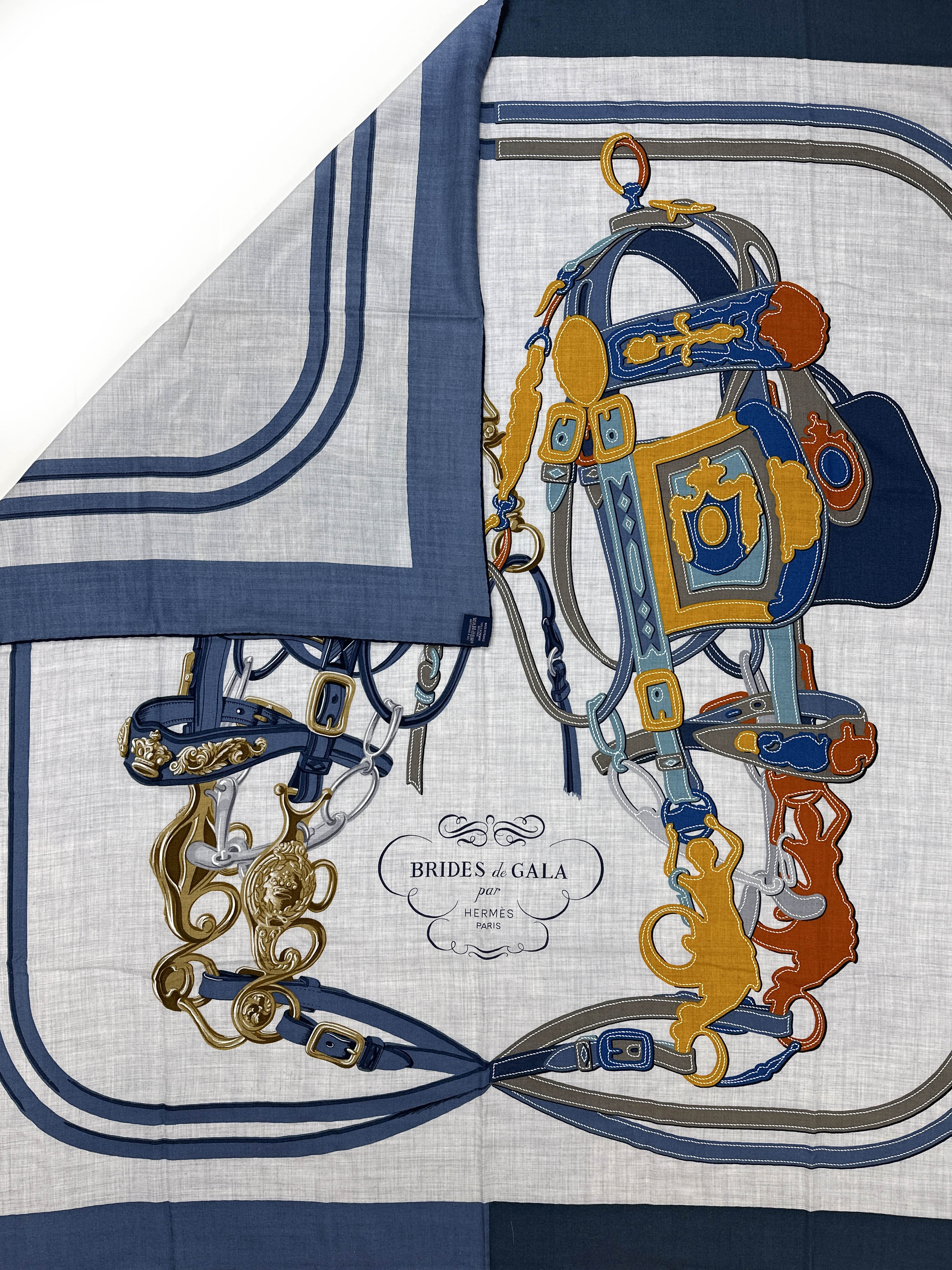 Hermès Brides de Gala Applique Cashmere Silk 140