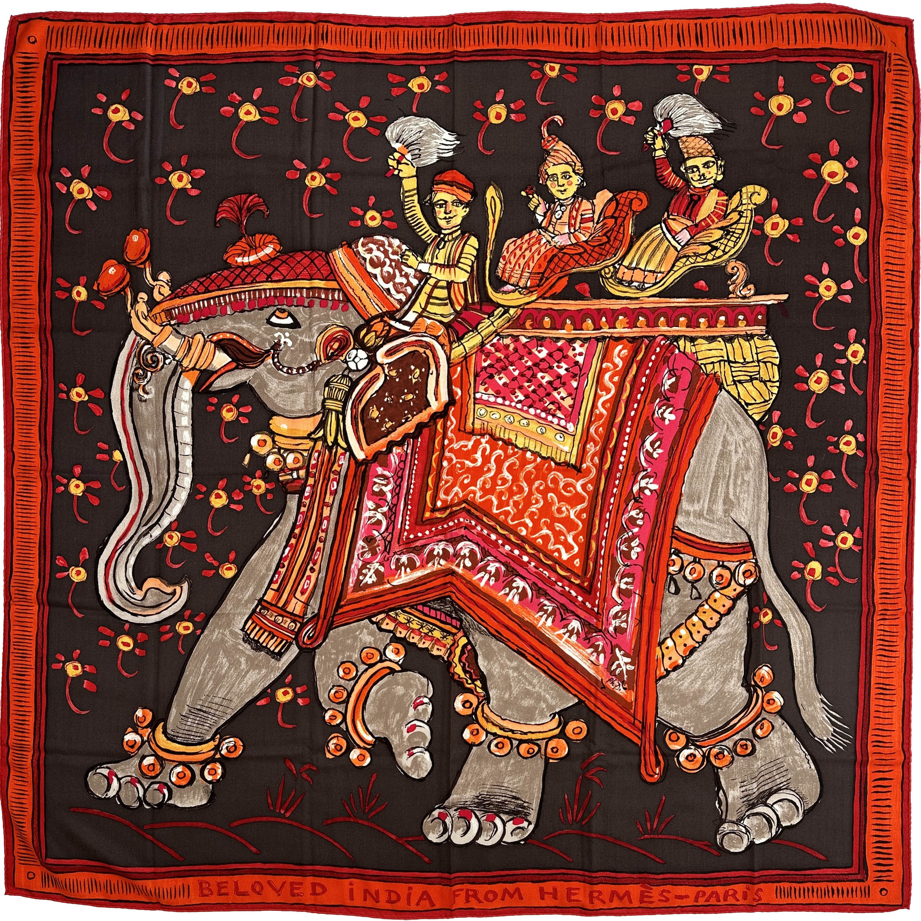 Hermès Beloved India Cashmere Silk 140