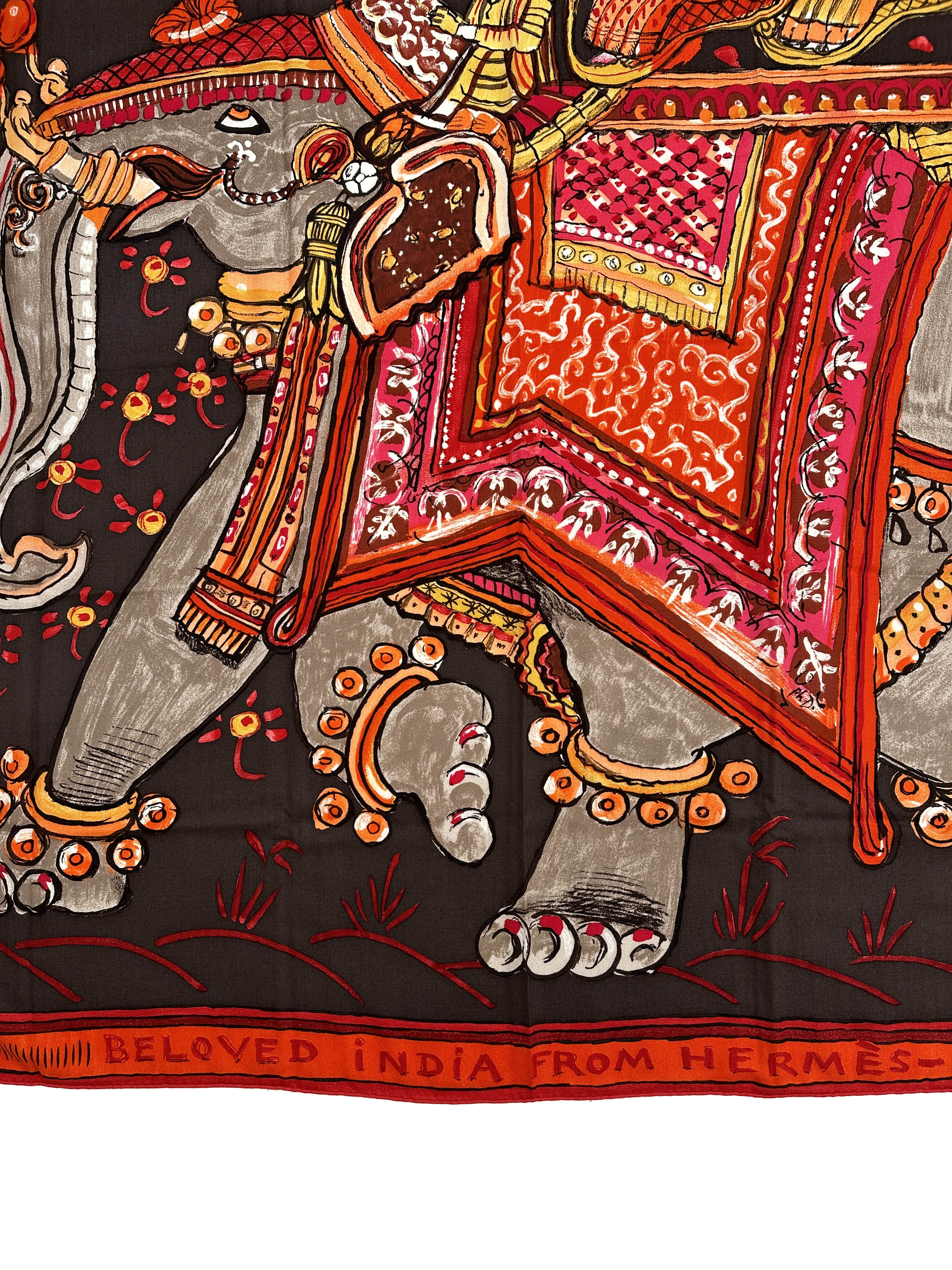 Hermès Beloved India Cashmere Silk 140