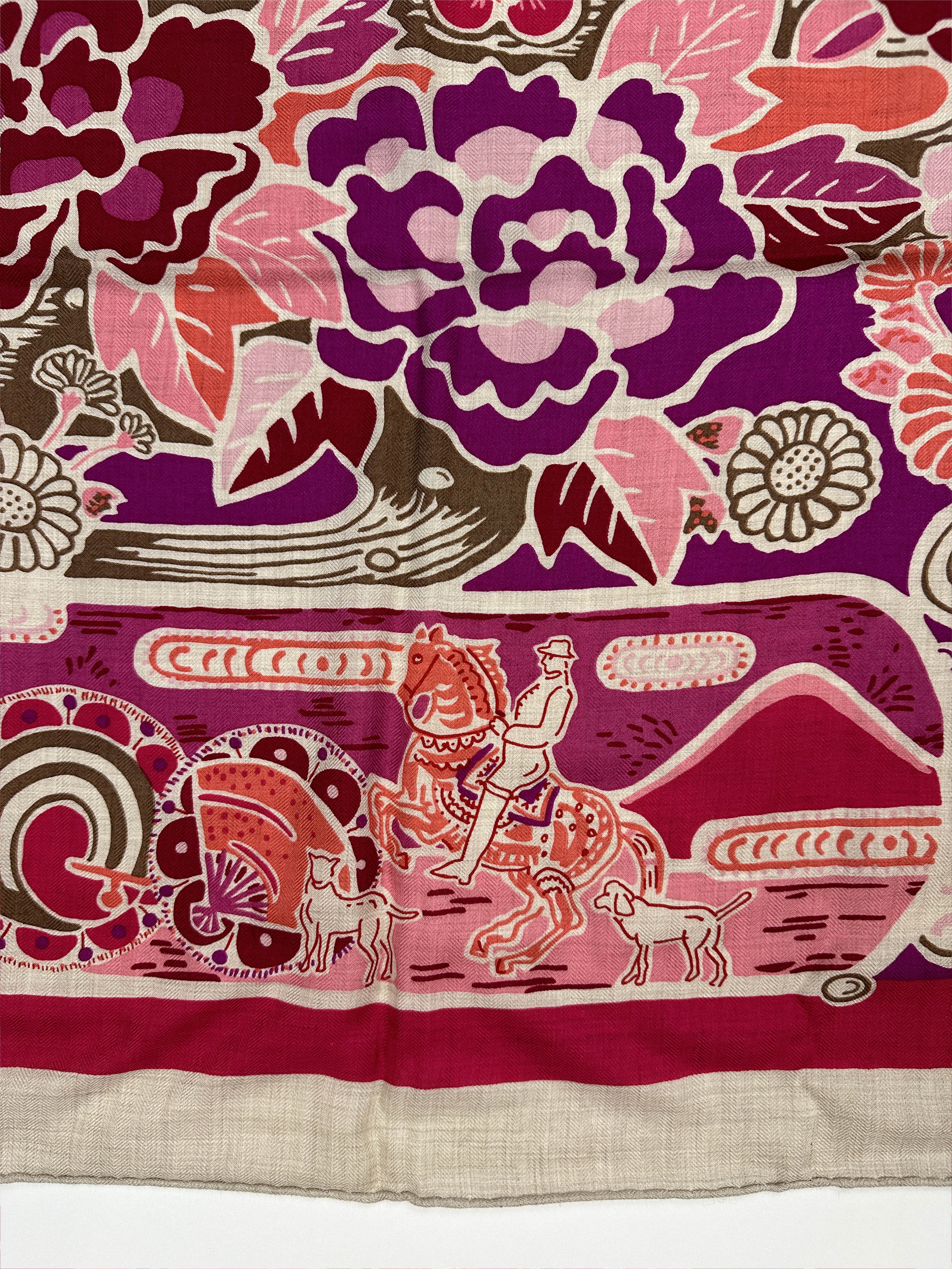 Hermès Bingata Cashmere Silk 140