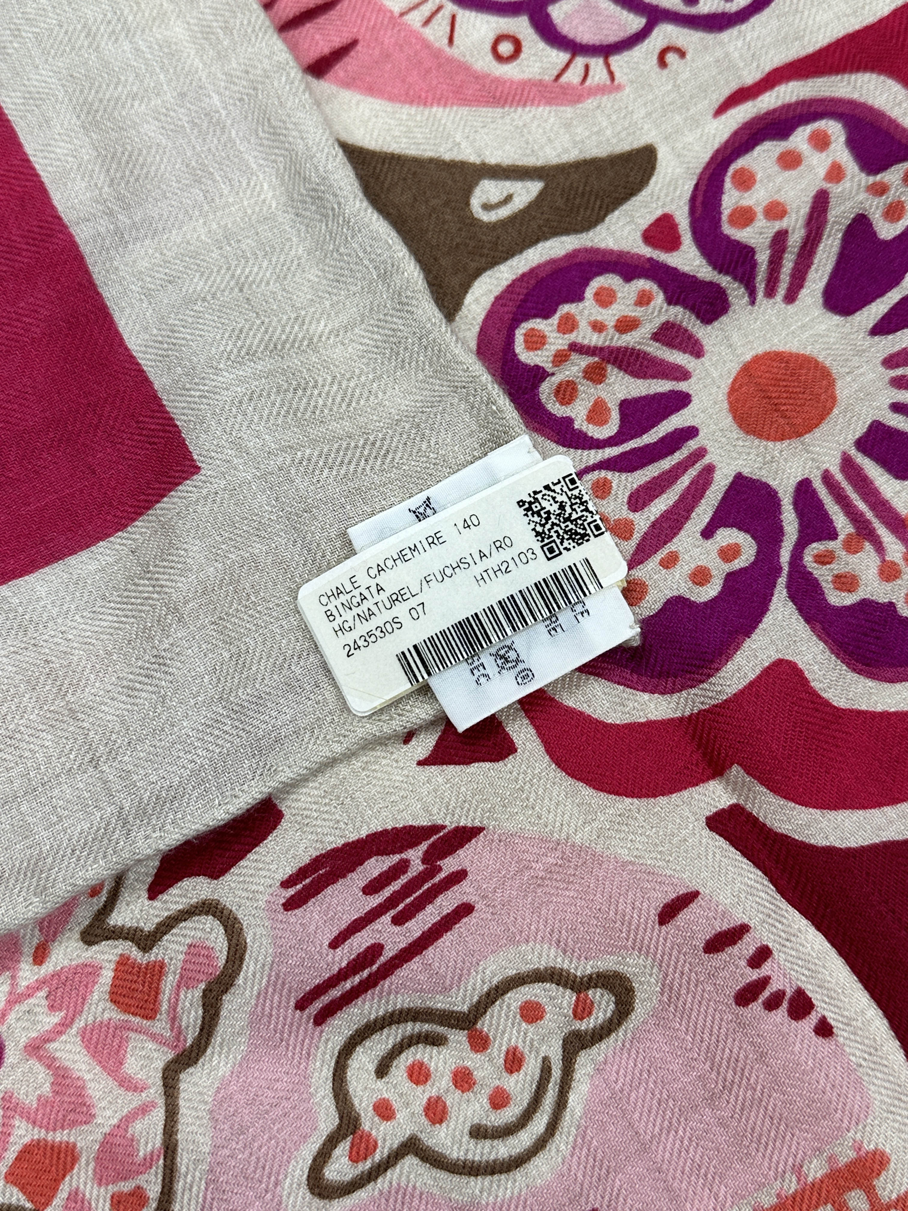 Hermès Bingata Cashmere Silk 140
