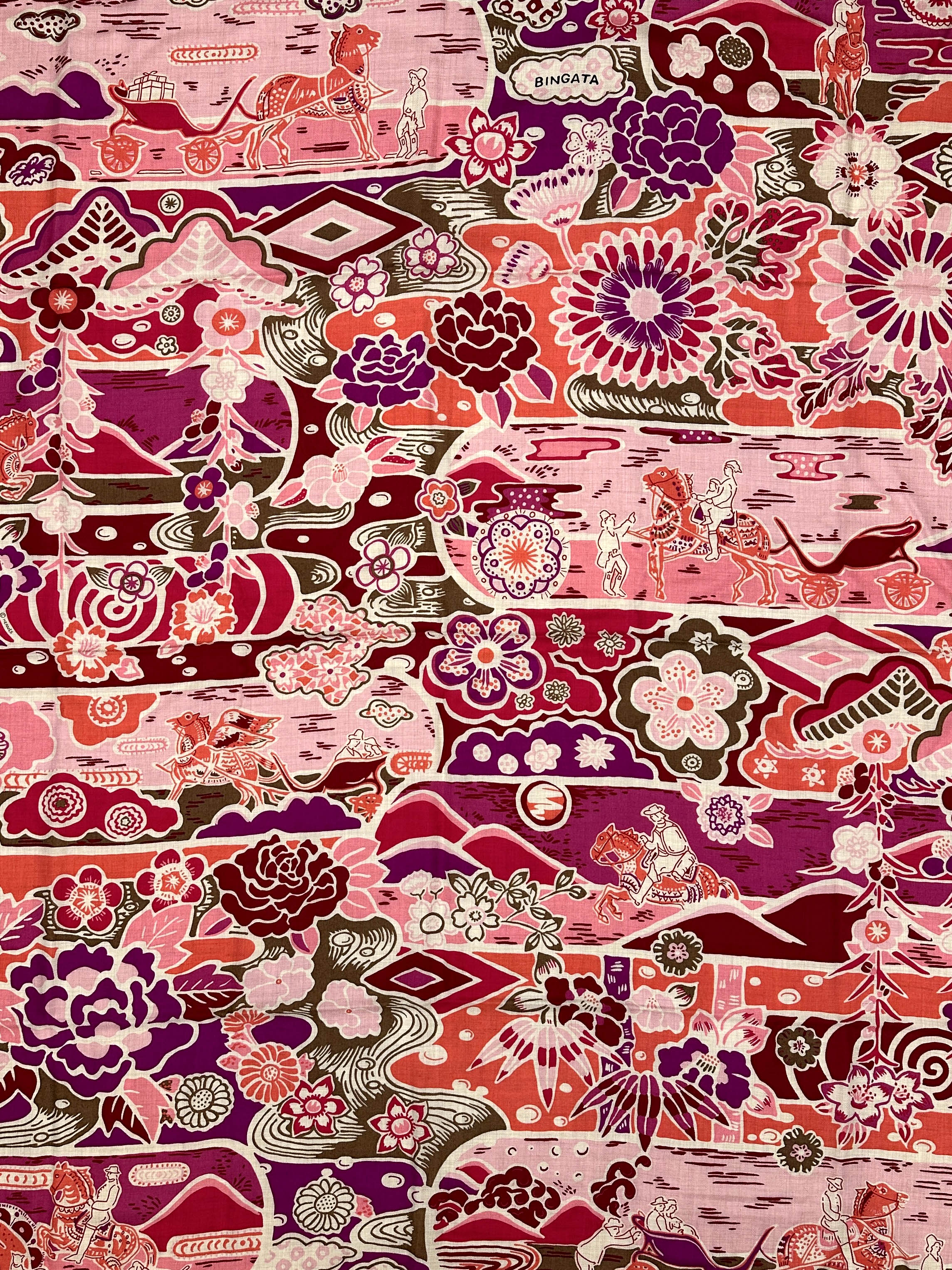 Hermès Bingata Cashmere Silk 140