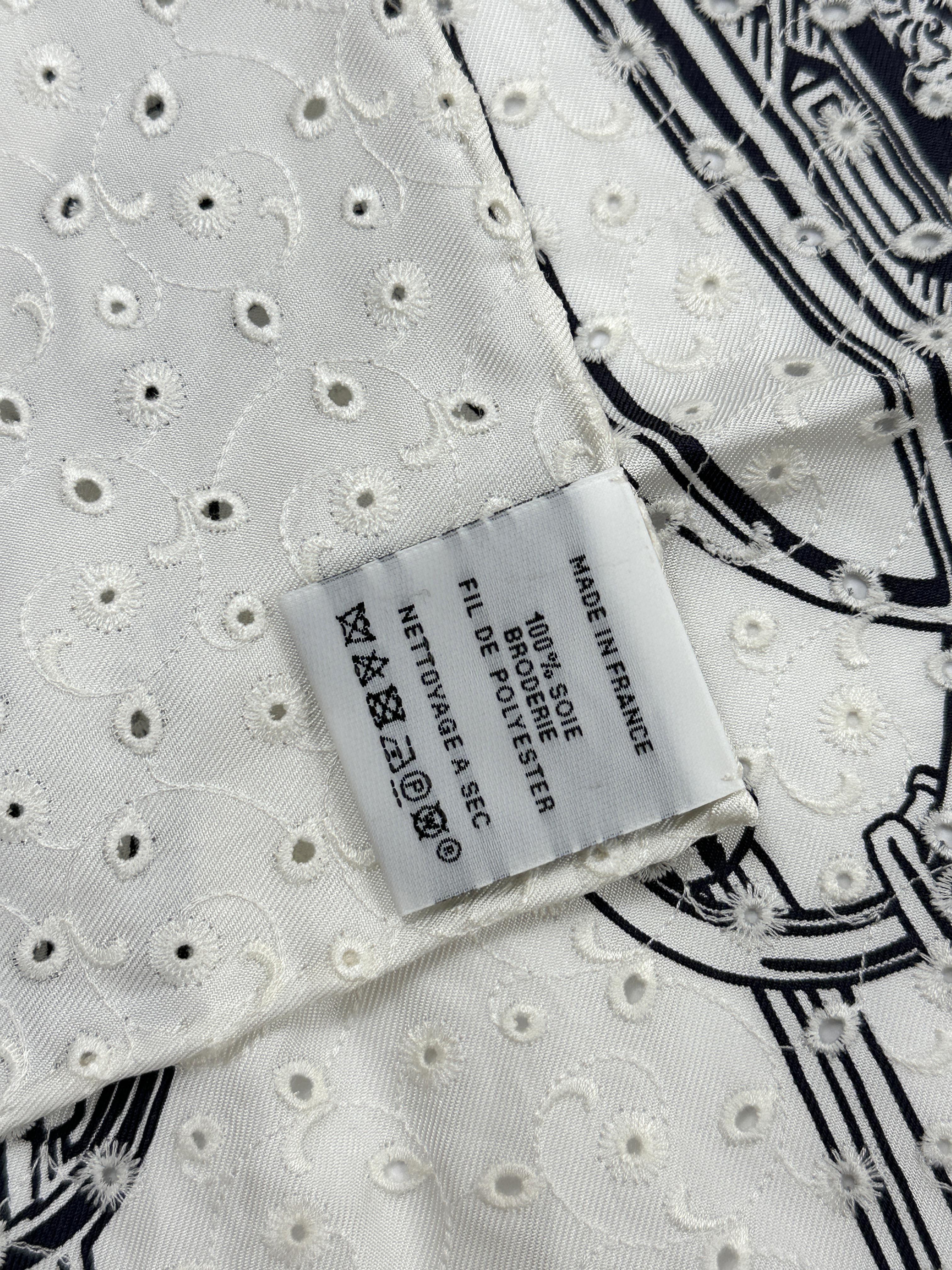 Hermès Brides de Gala Broderie Anglaise 70