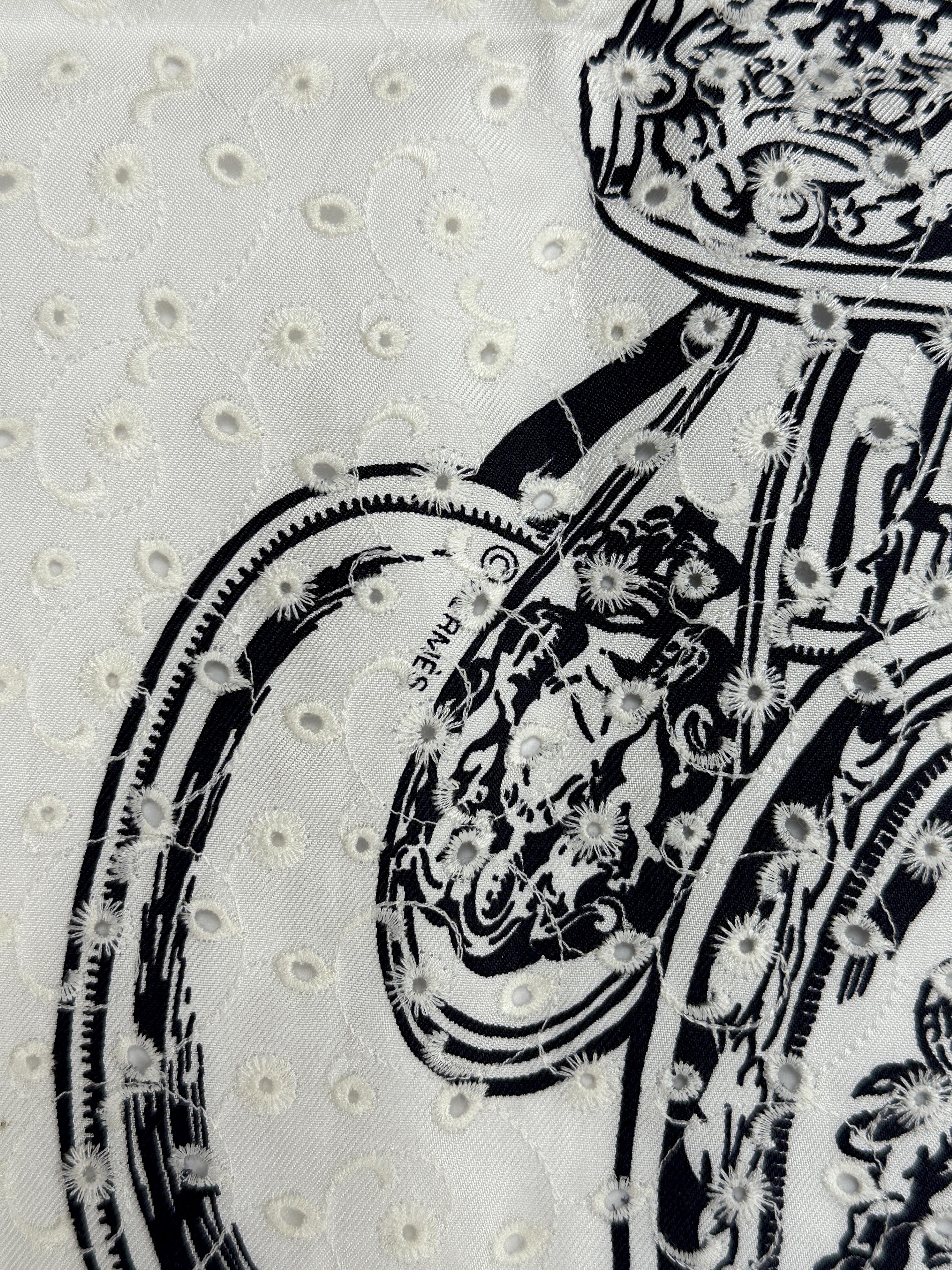 Hermès Brides de Gala Broderie Anglaise 70