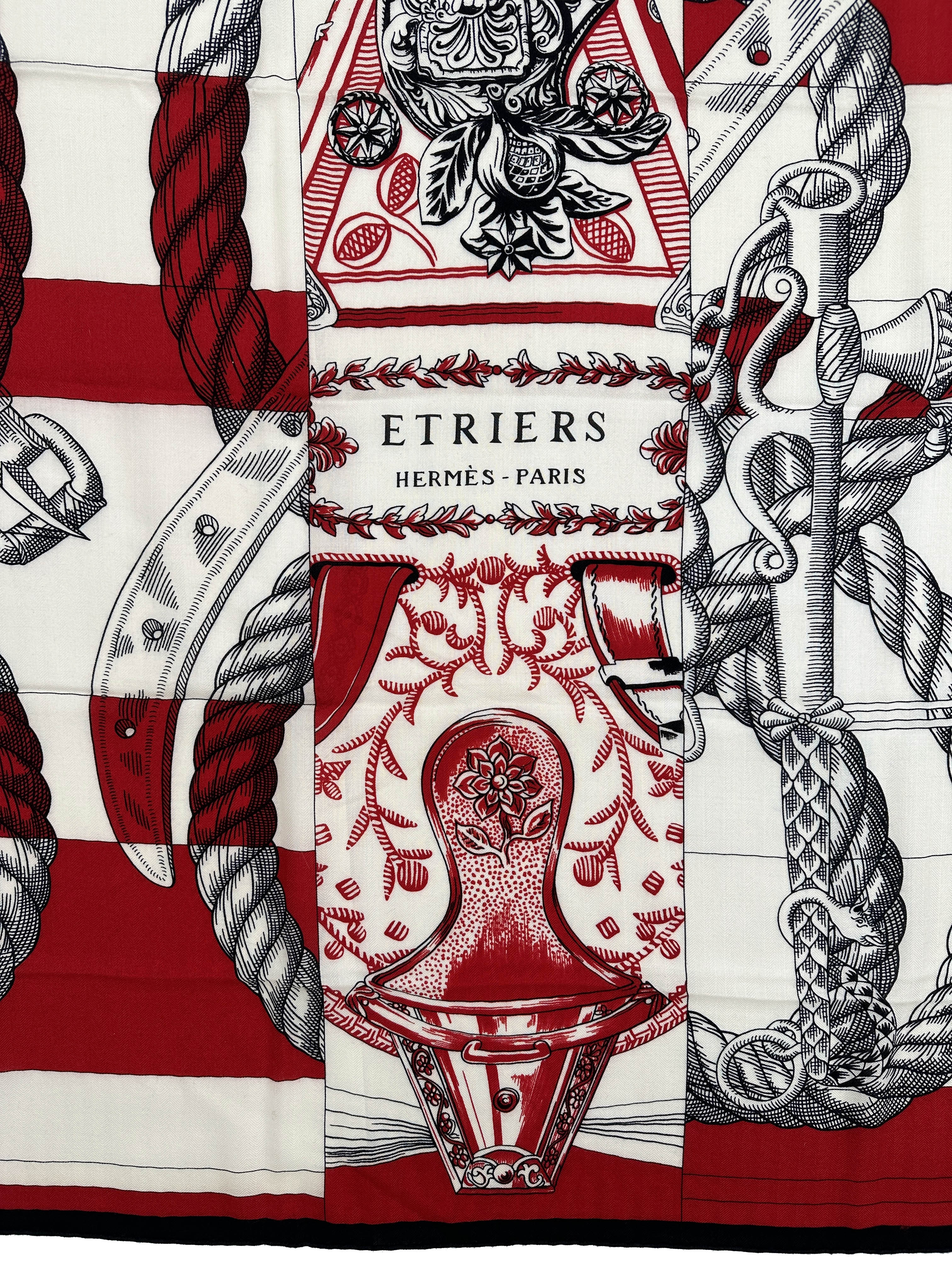 Hermès Cavalleria D'Etriers Cashmere Silk 140