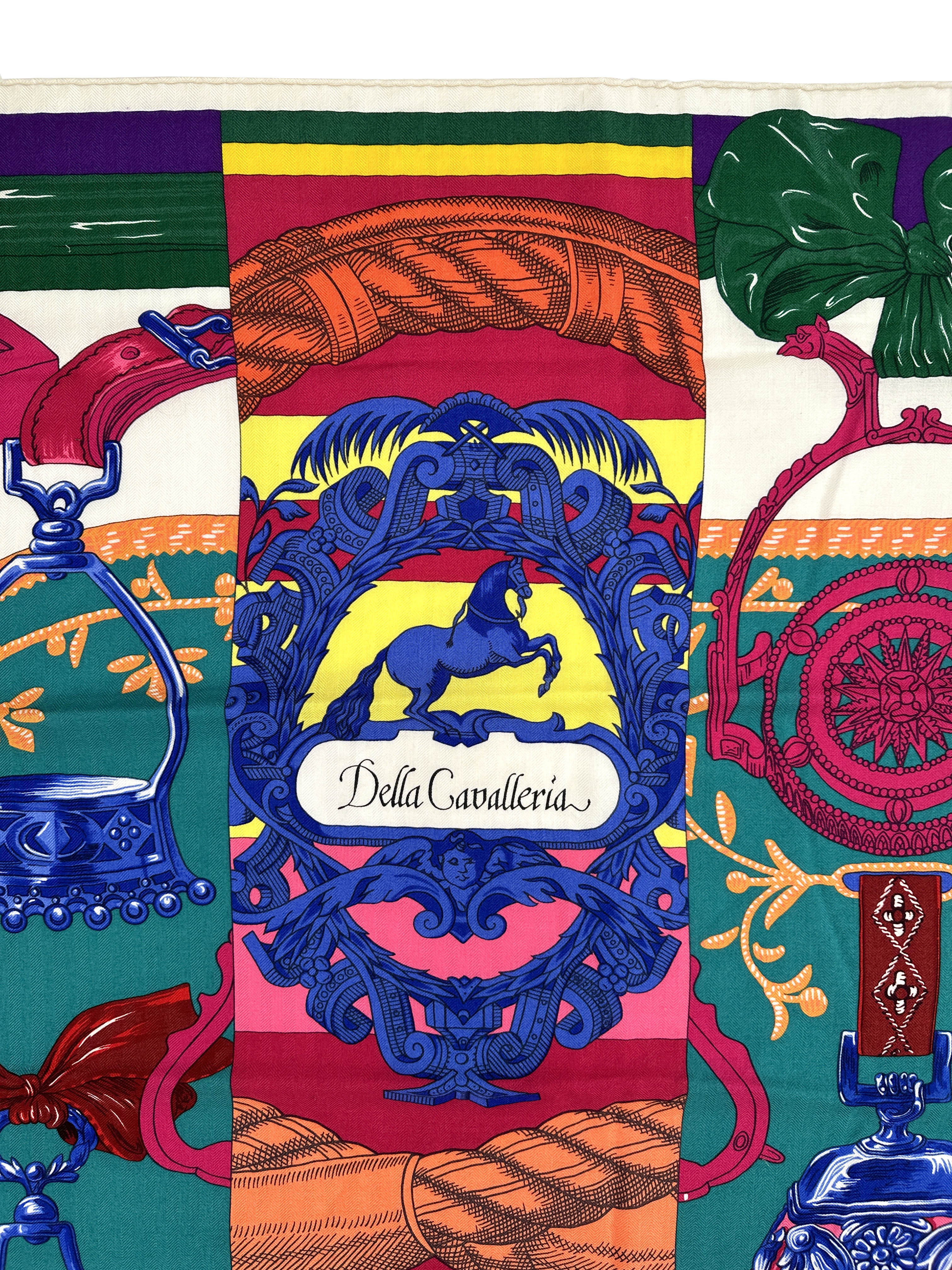 Hermès Cavalleria D'Etriers Cashmere Silk 140