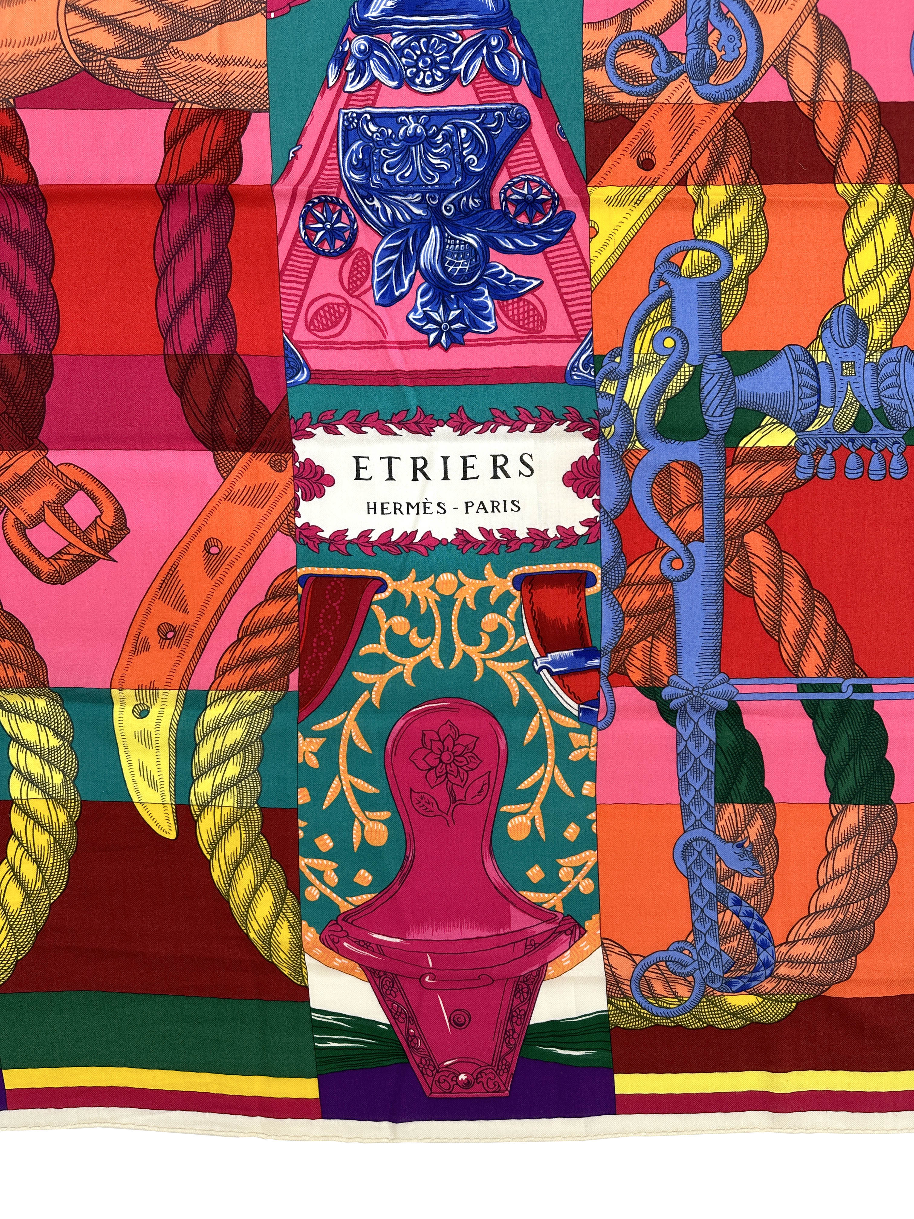 Hermès Cavalleria D'Etriers Cashmere Silk 140