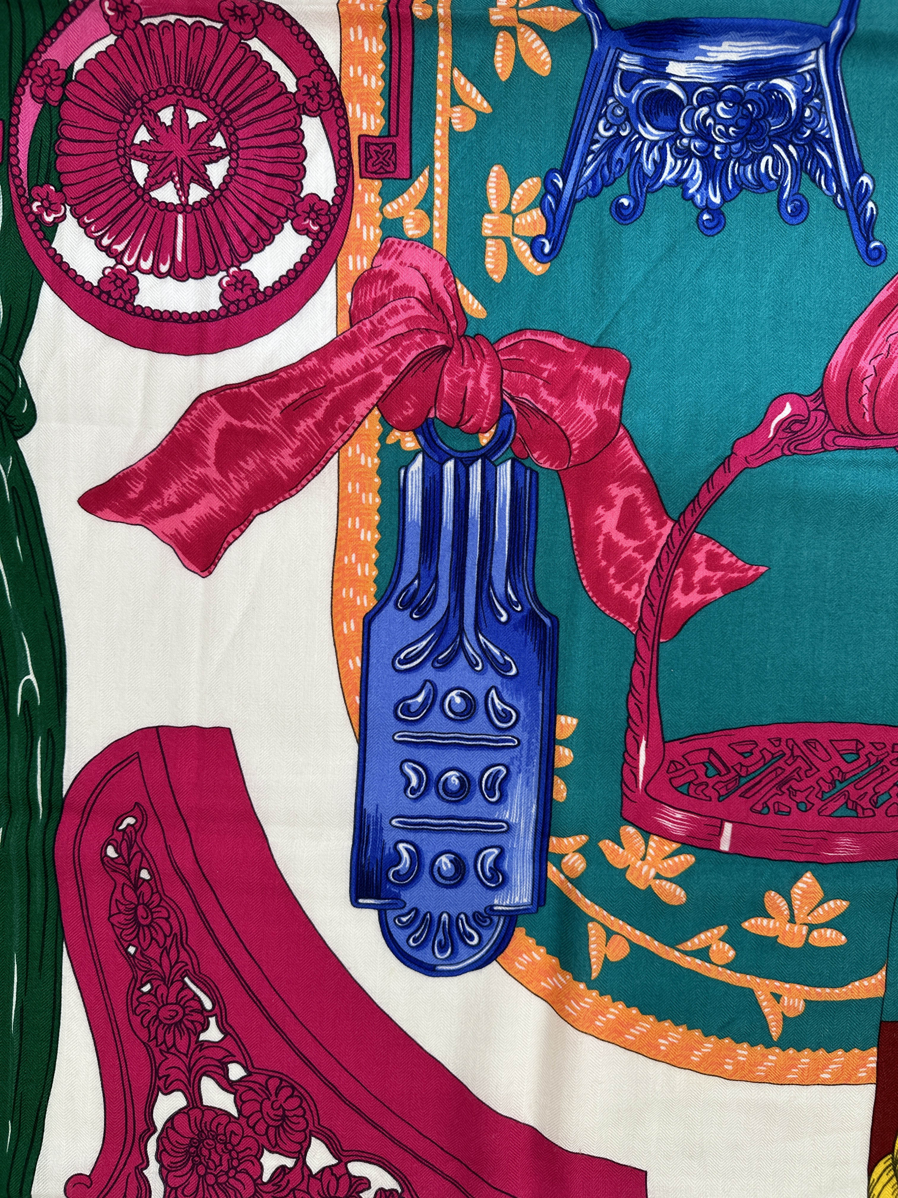 Hermès Cavalleria D'Etriers Cashmere Silk 140