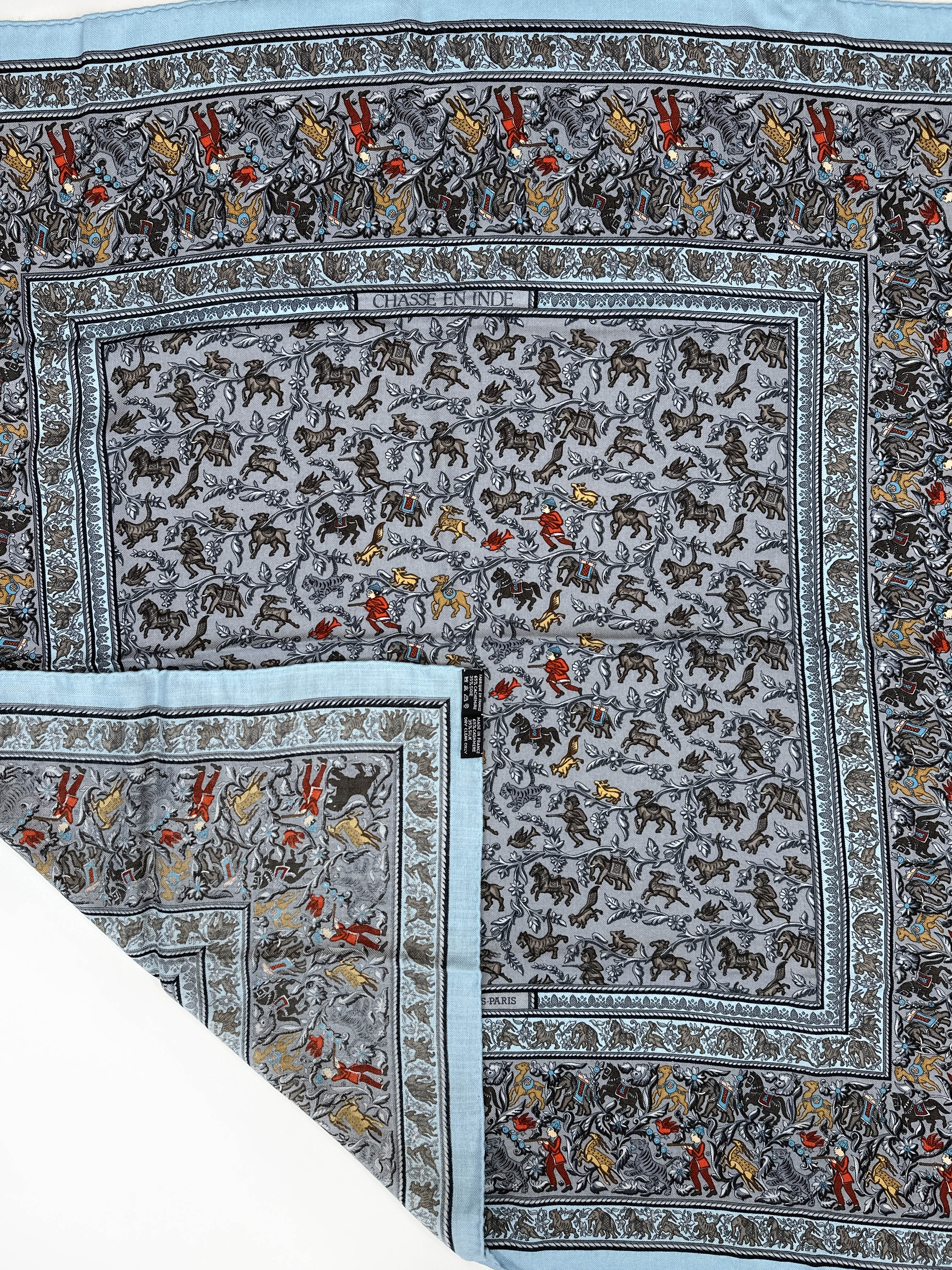 Hermès Chasse en Inde Cashmere Silk 90