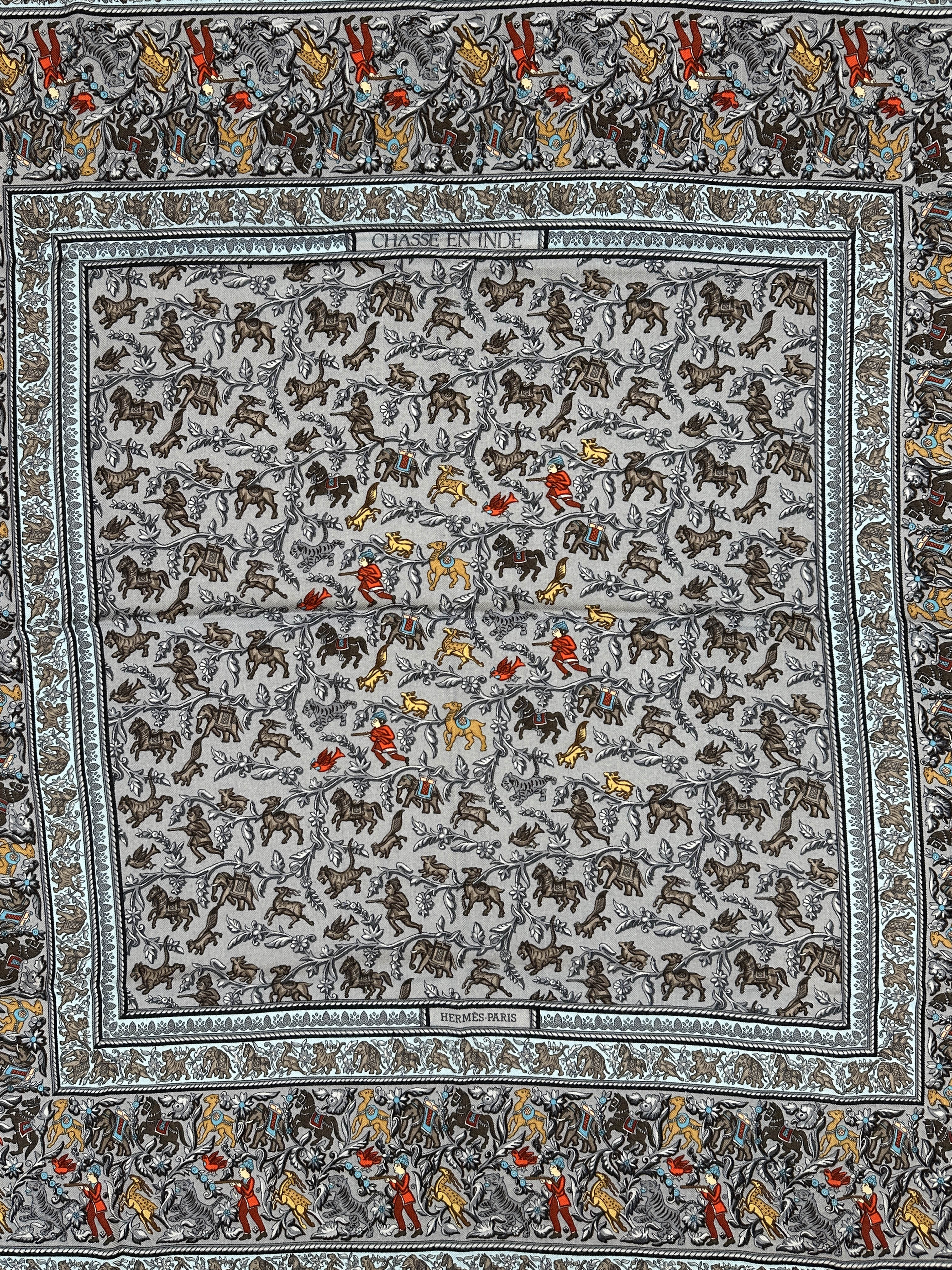 Hermès Chasse en Inde Cashmere Silk 90