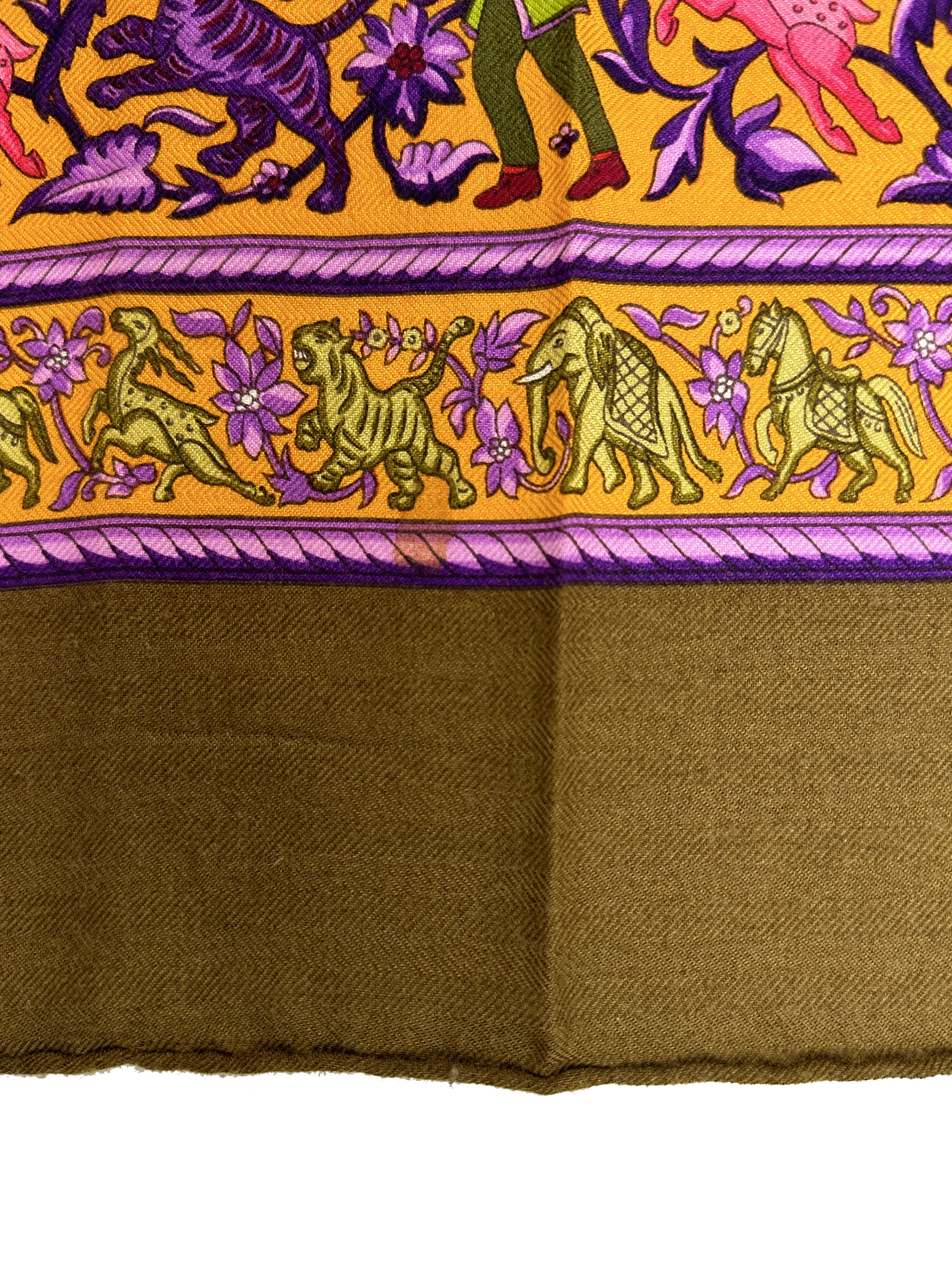Hermès Chasse en Inde Cashmere Silk 140