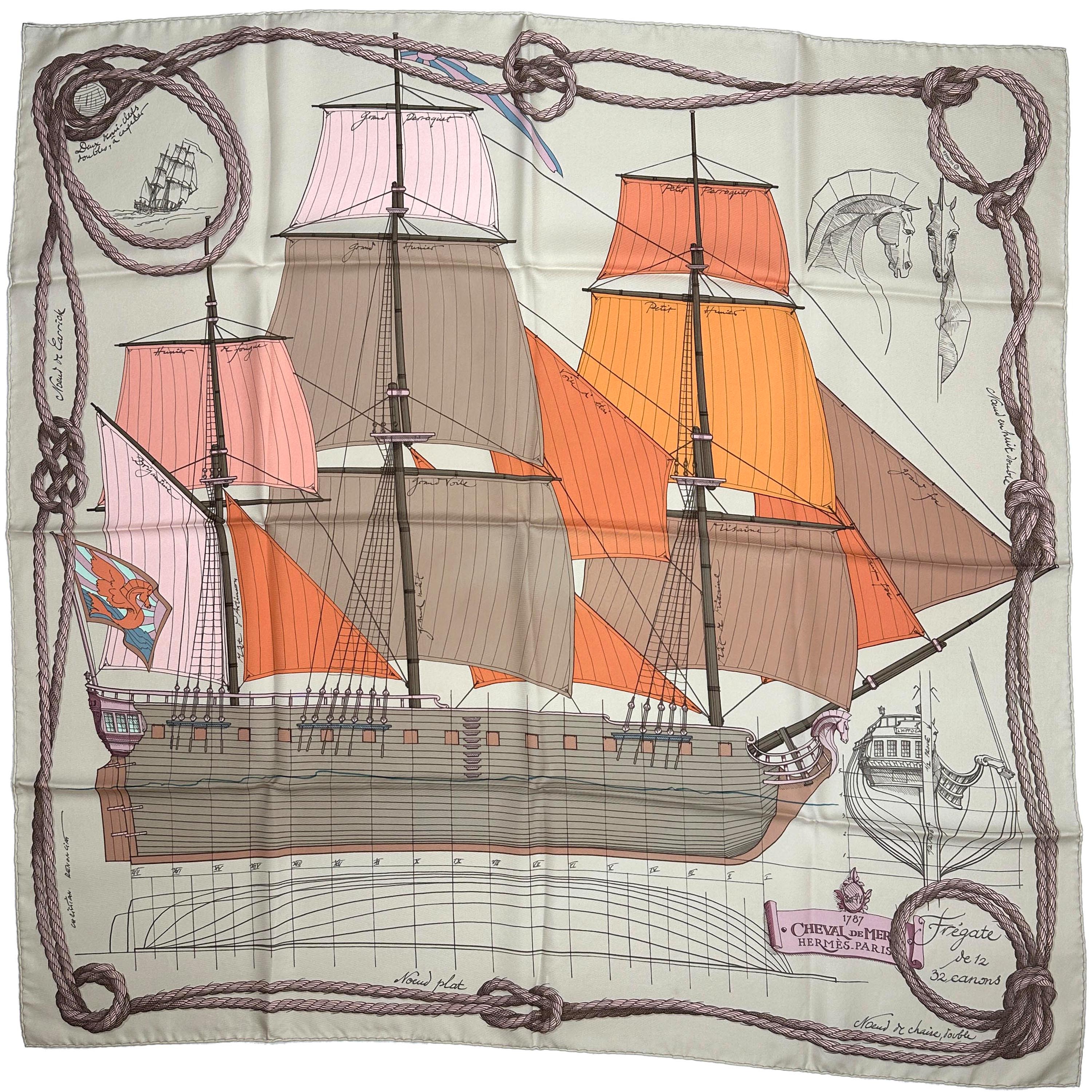 Hermès Cheval de Mer 90