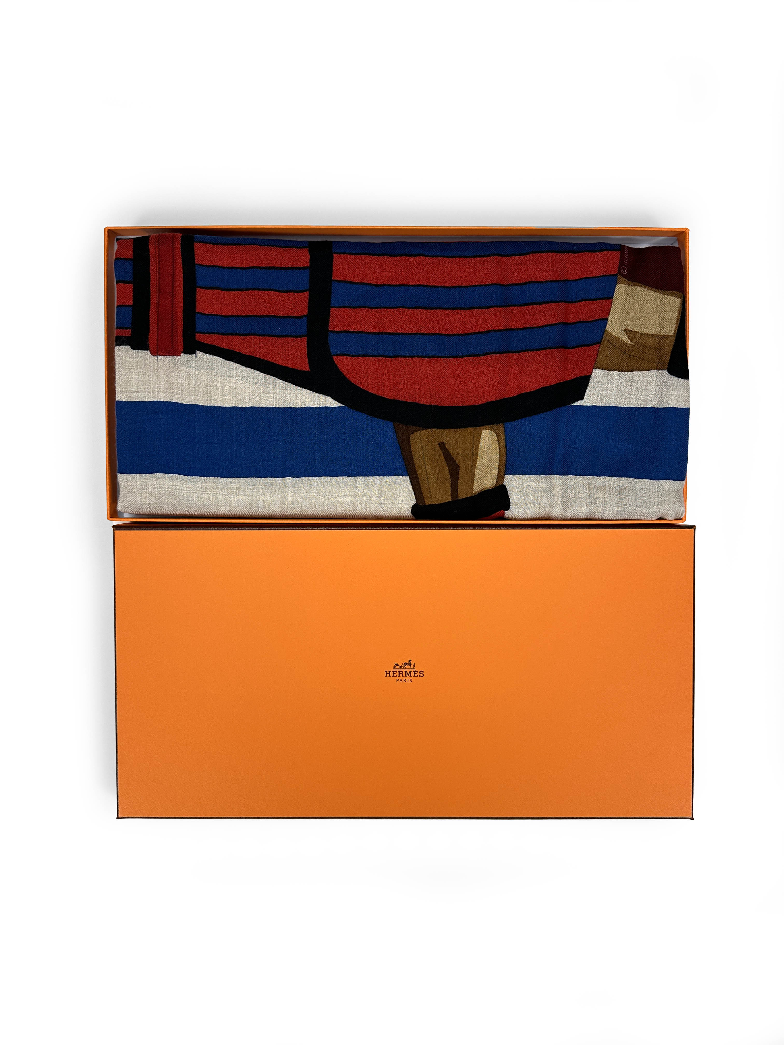Hermès Cheval a la Couverture Cashmere Silk 140