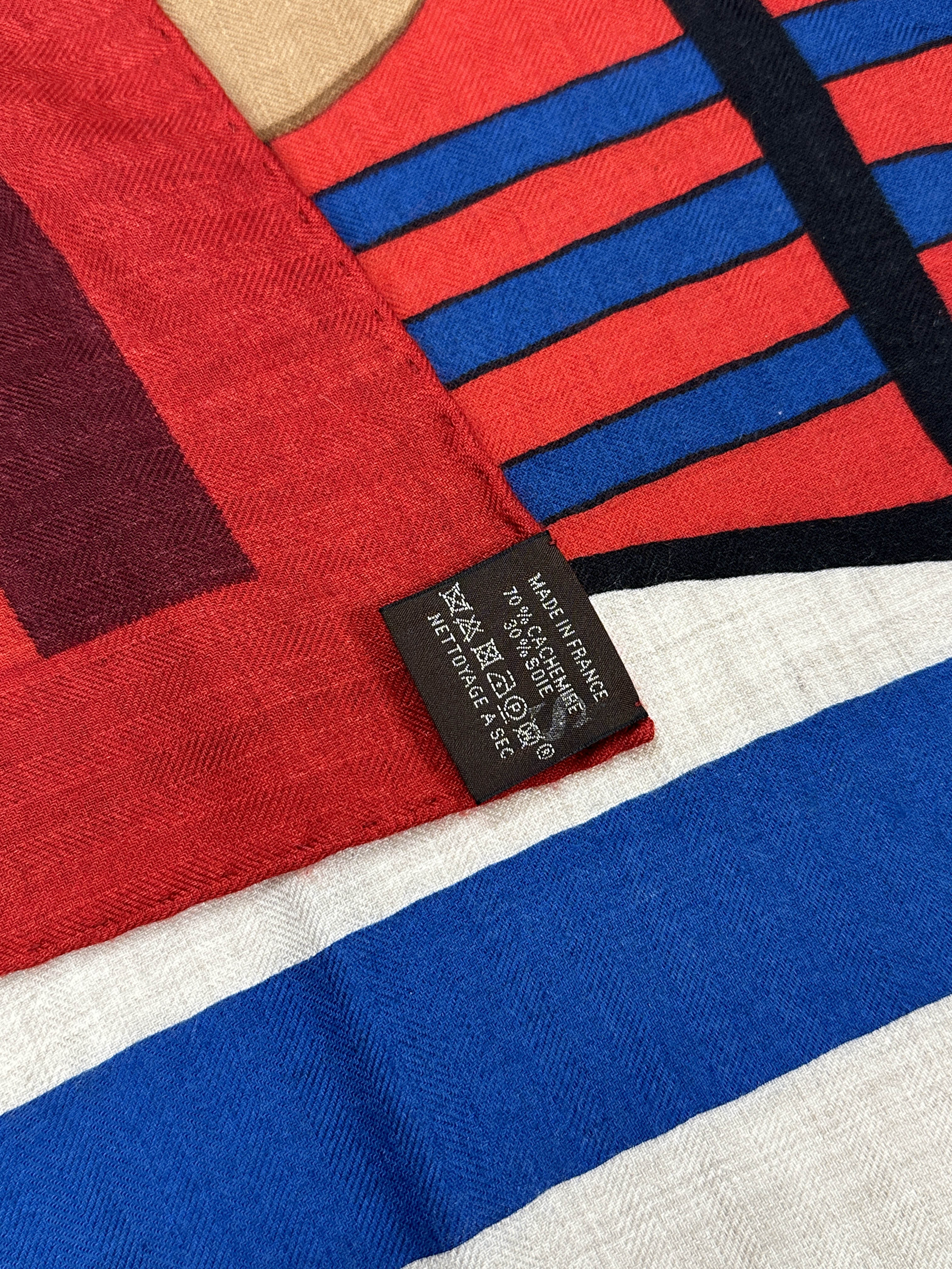 Hermès Cheval a la Couverture Cashmere Silk 140