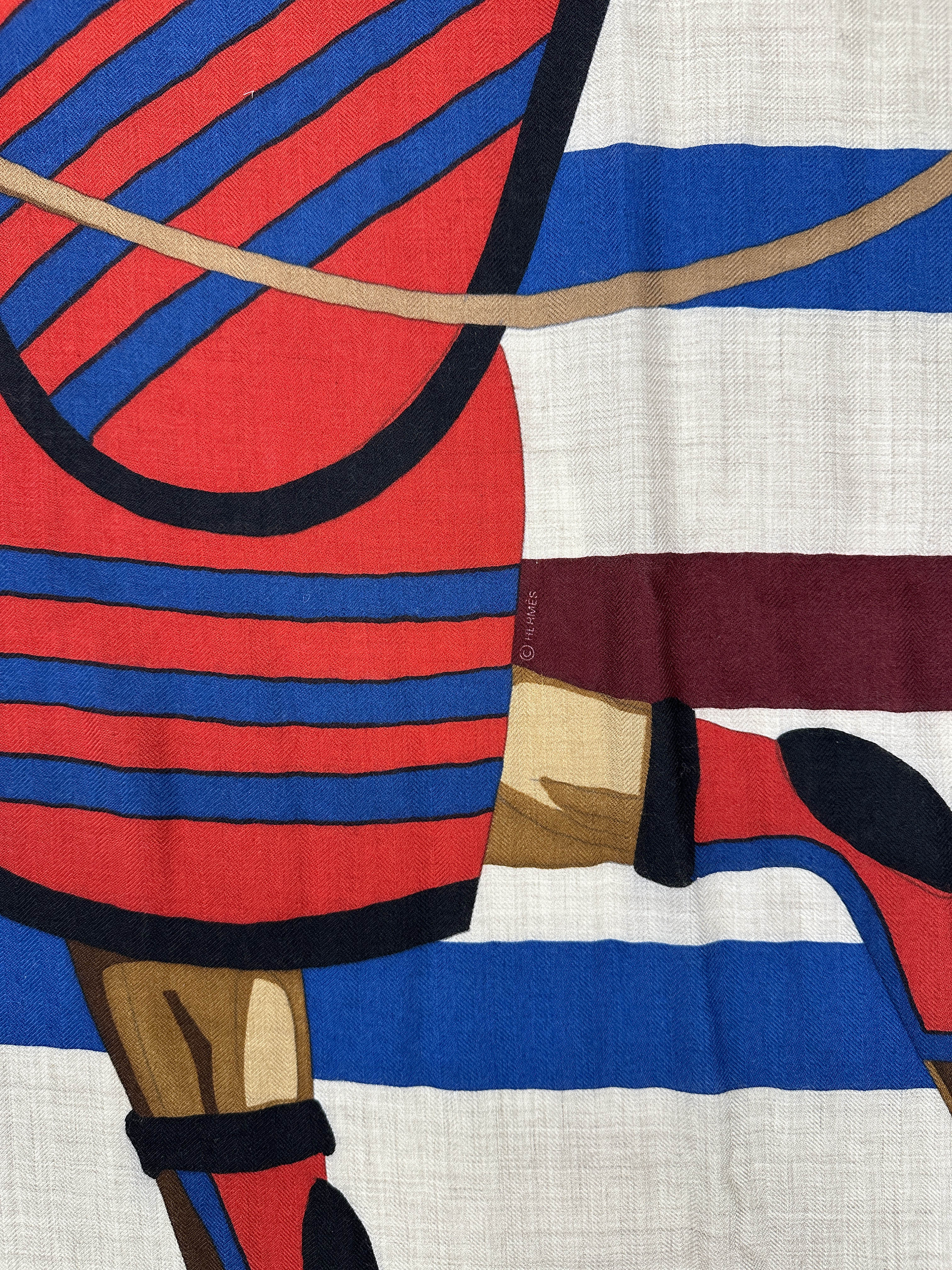 Hermès Cheval a la Couverture Cashmere Silk 140