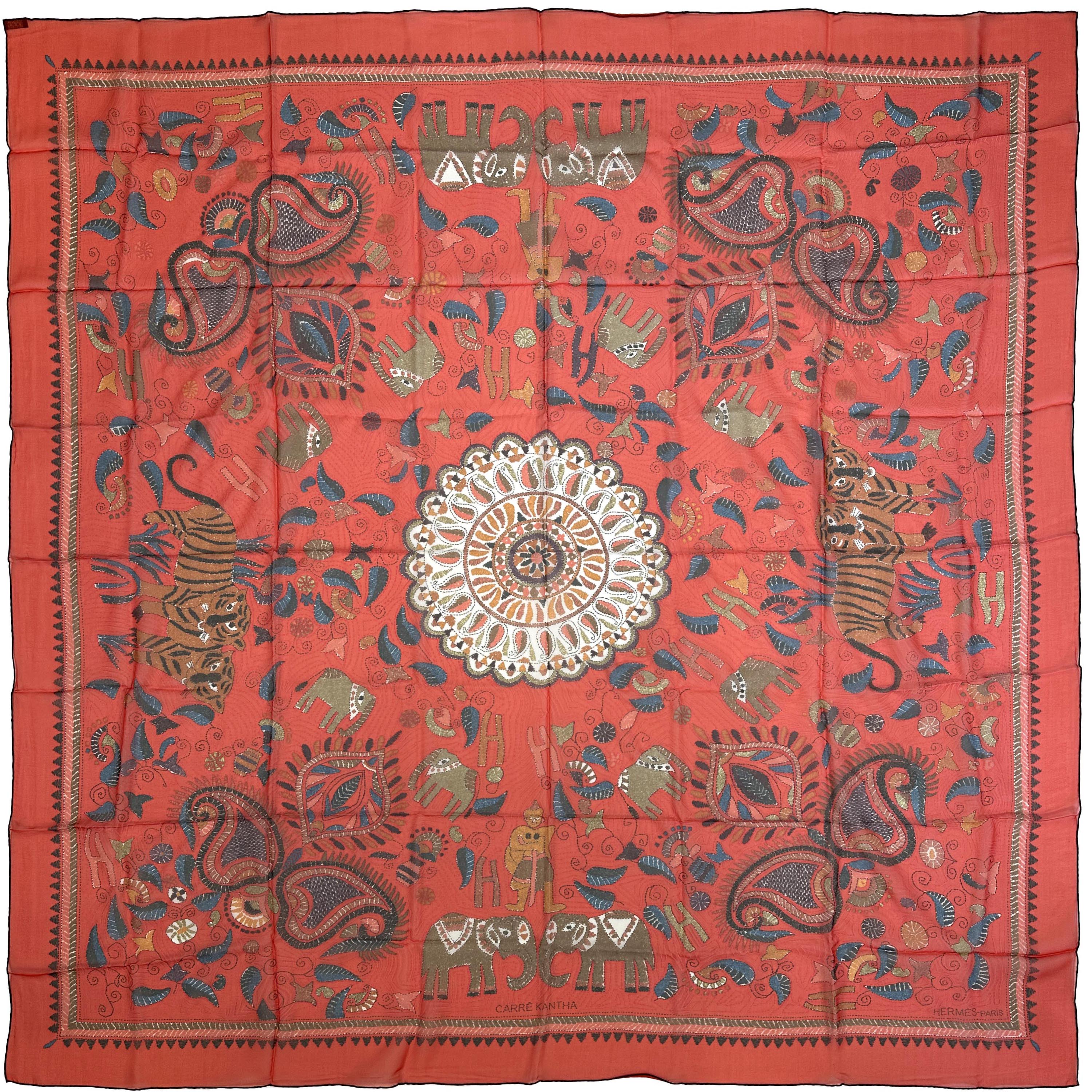 Hermès Carré Kantha Mousseline 140