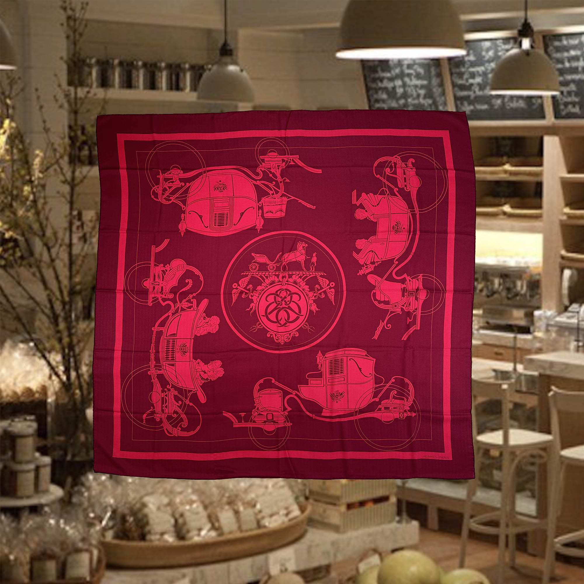 Hermès Ex-Libris Cashmere Silk 140