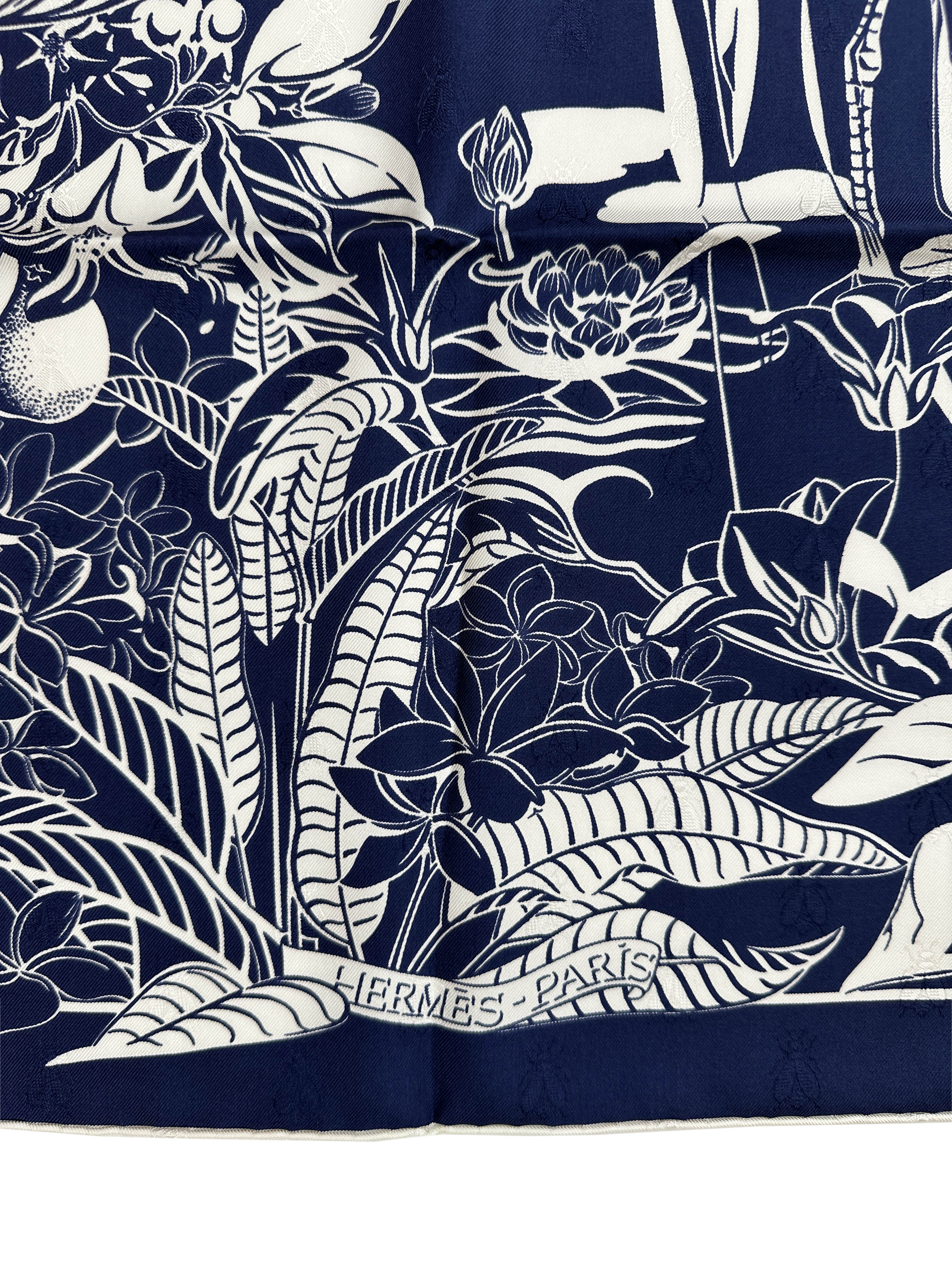 Hermès Flamingo Party Tatouage Jacquard 90