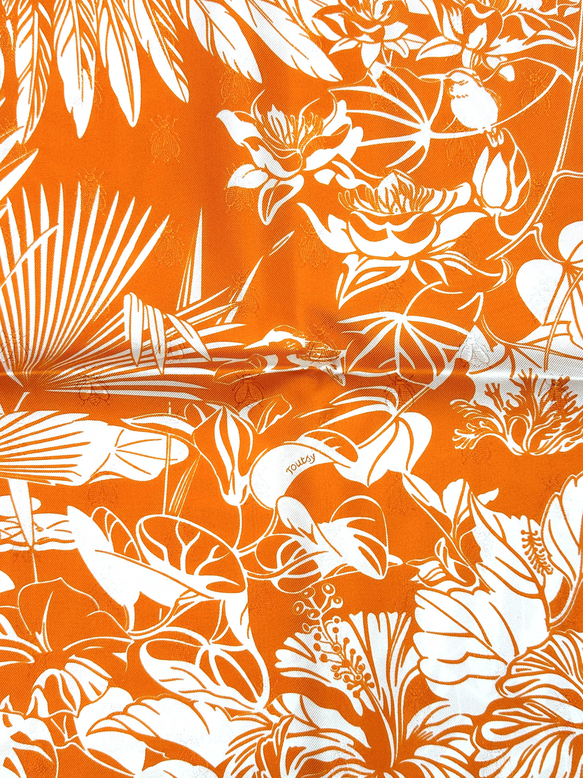 Hermès Flamingo Party Tatouage Jacquard 90