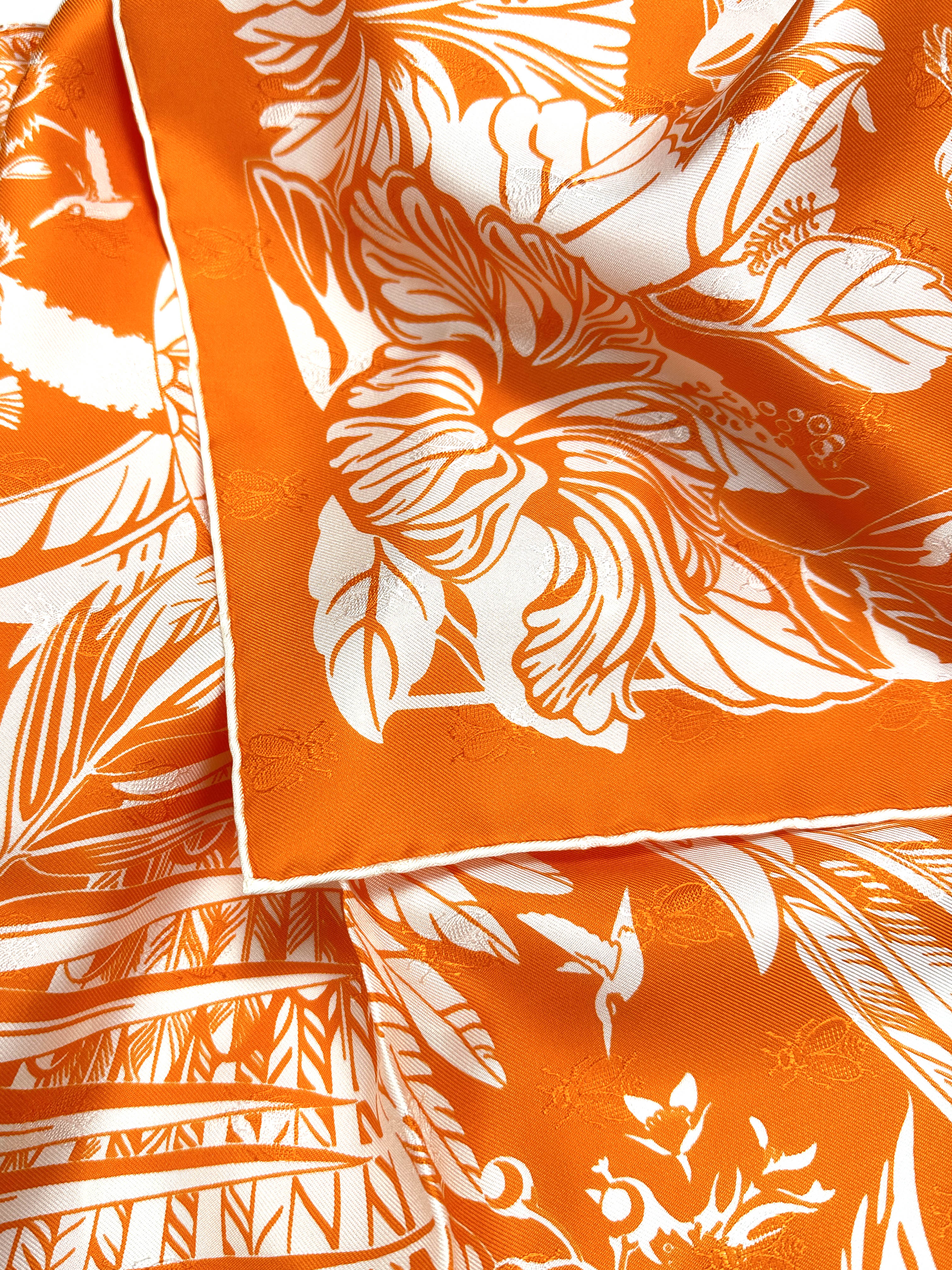 Hermès Flamingo Party Tatouage Jacquard 90