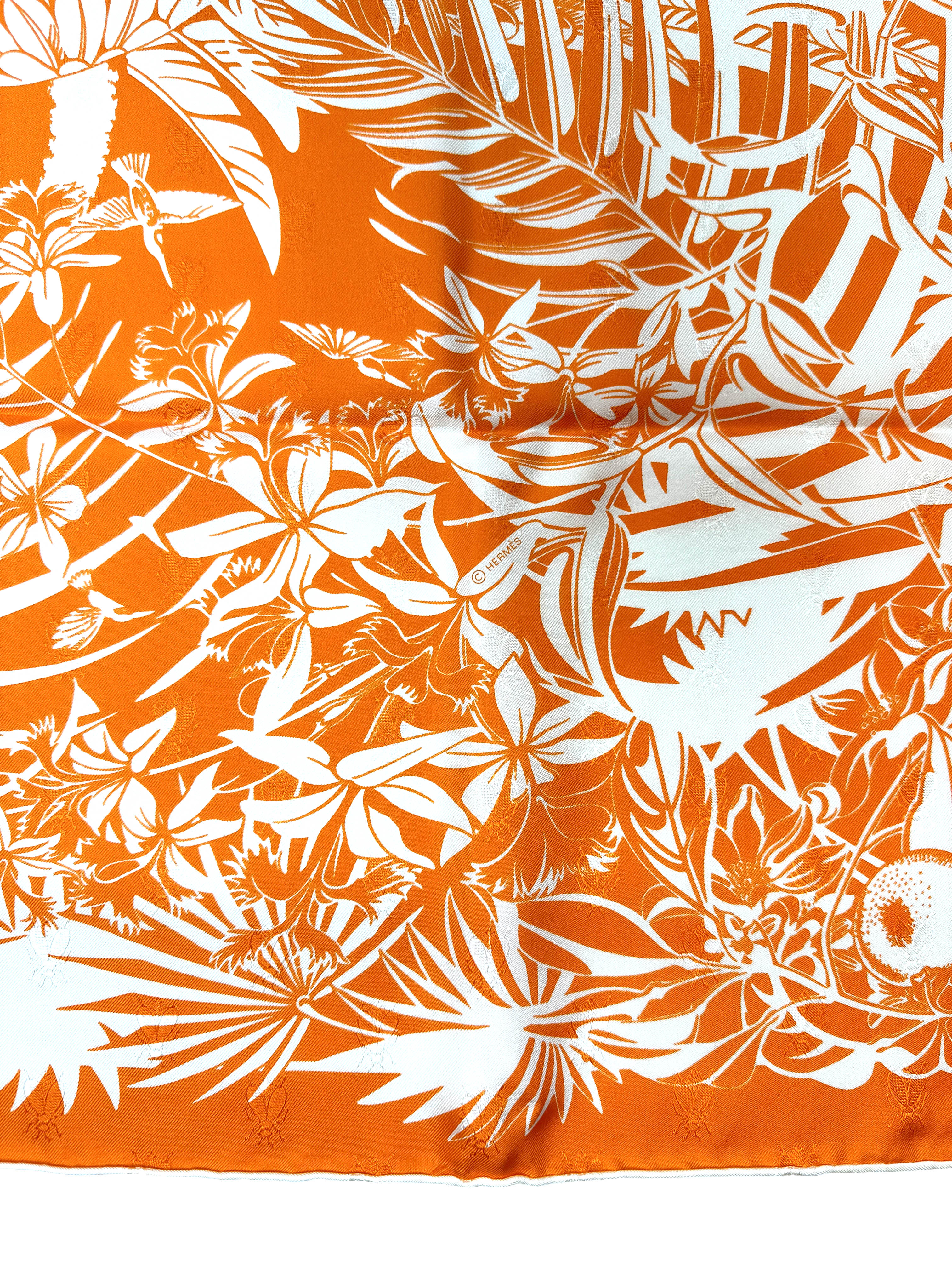 Hermès Flamingo Party Tatouage Jacquard 90