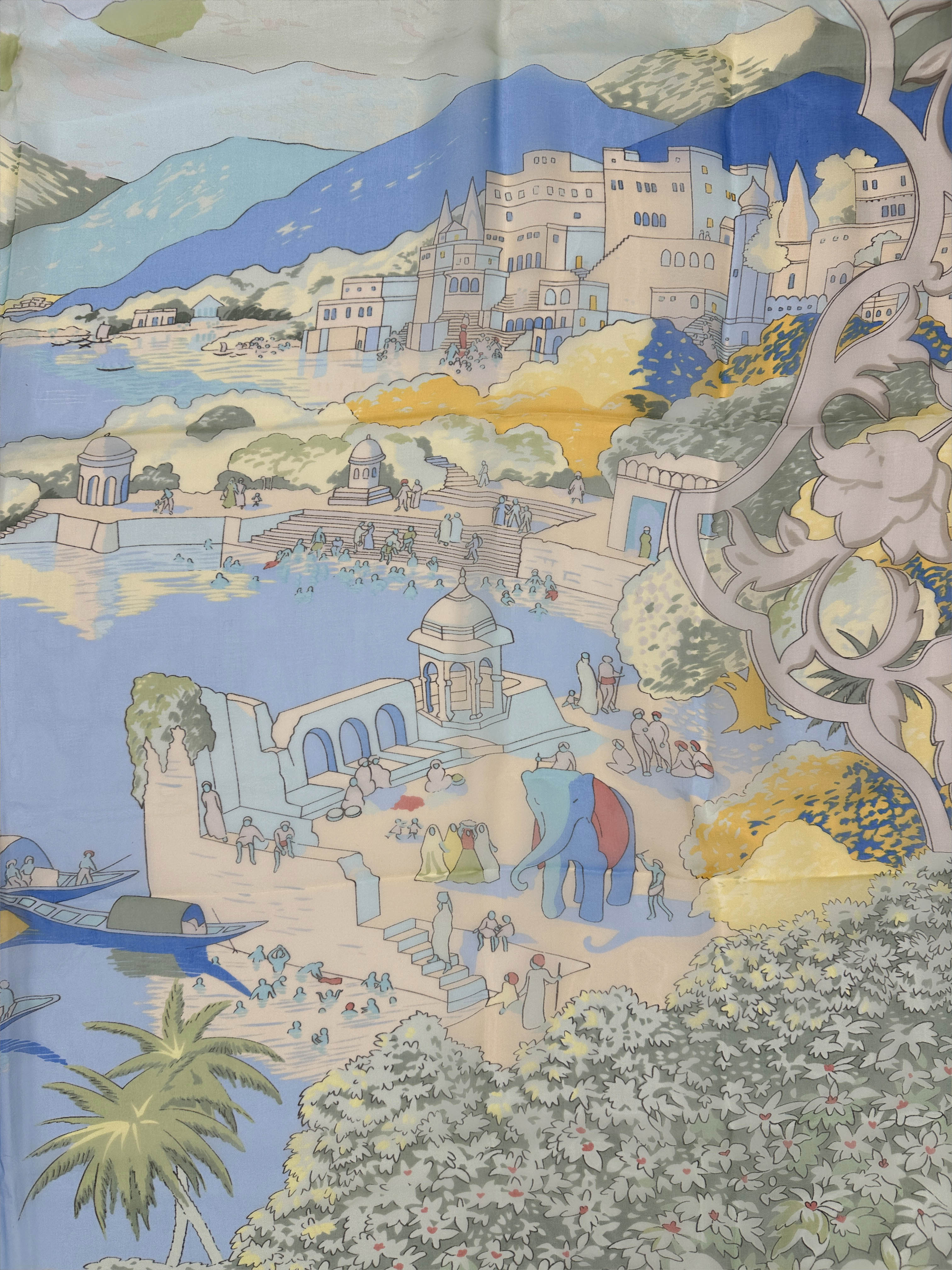 Hermès Le Fleuve Sacre Mousseline 140