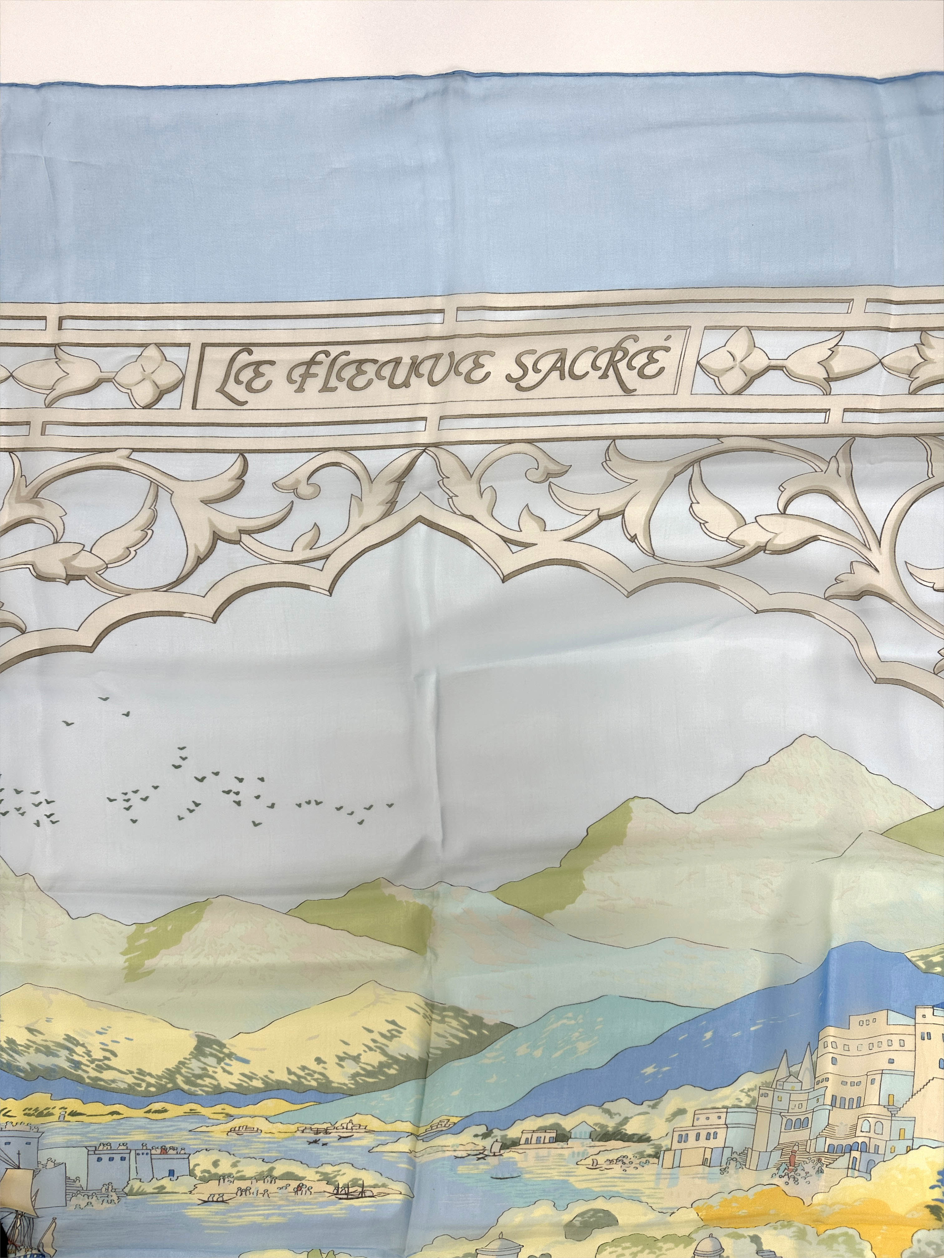 Hermès Le Fleuve Sacre Mousseline 140