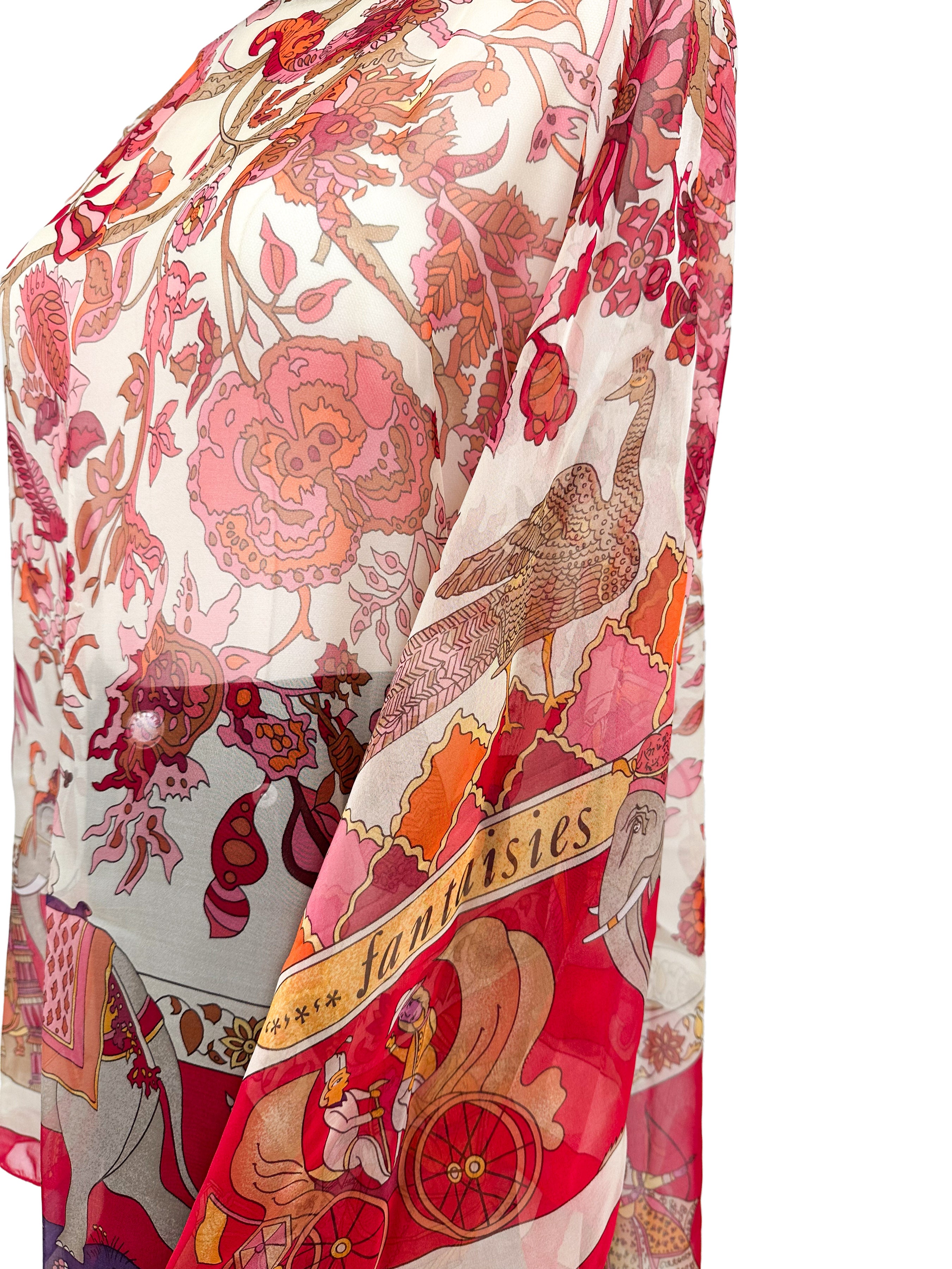 Hermès Fantaisies Indiennes Mousseline Top