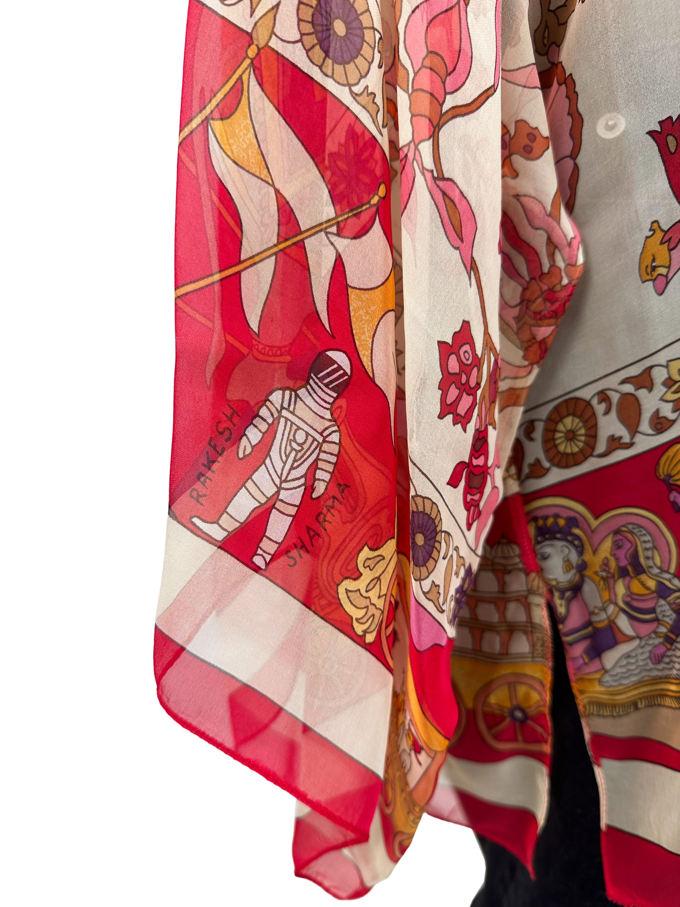 Hermès Fantaisies Indiennes Mousseline Top