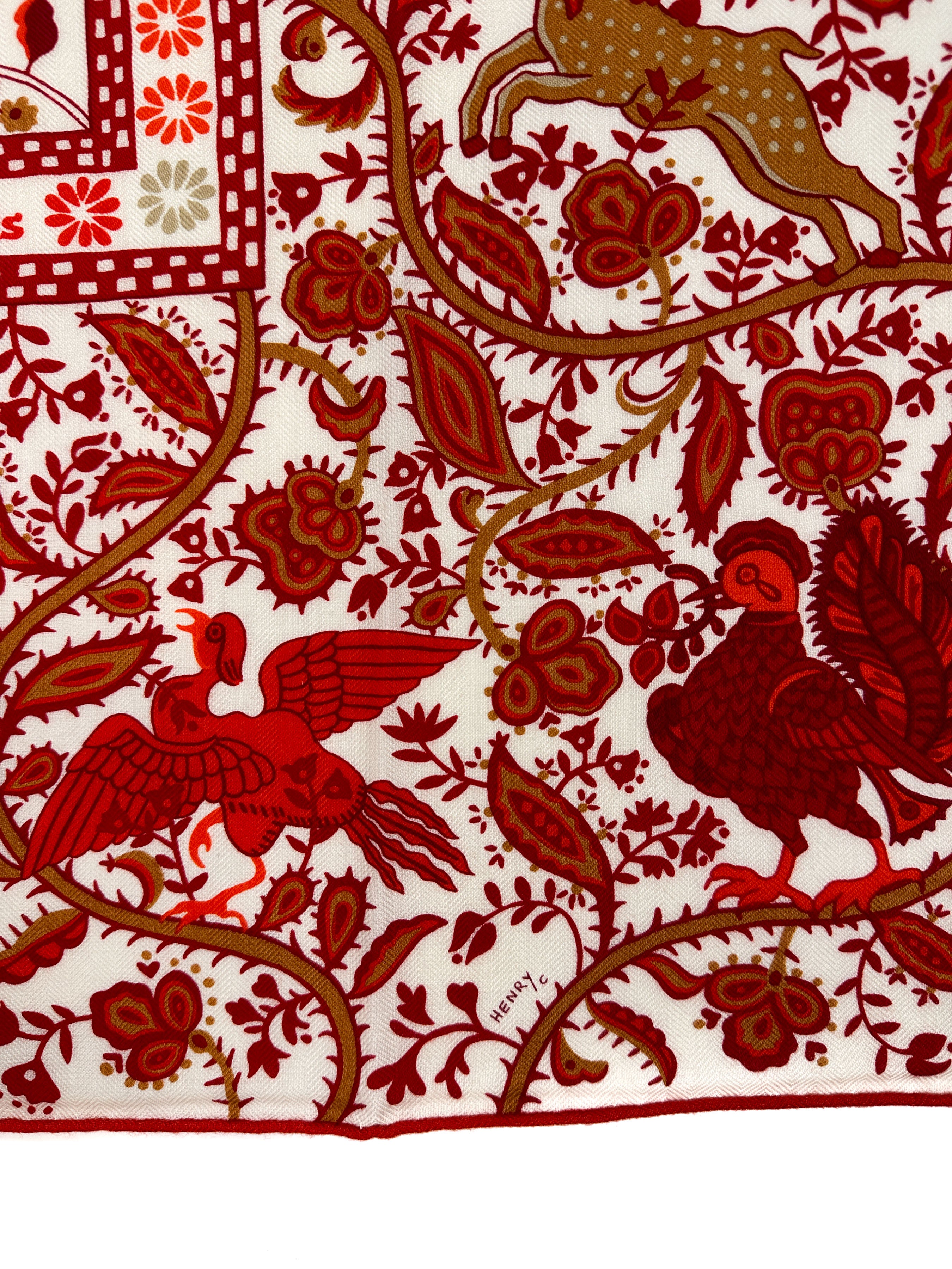 Hermès Jardins de Soie Cashmere Silk 140