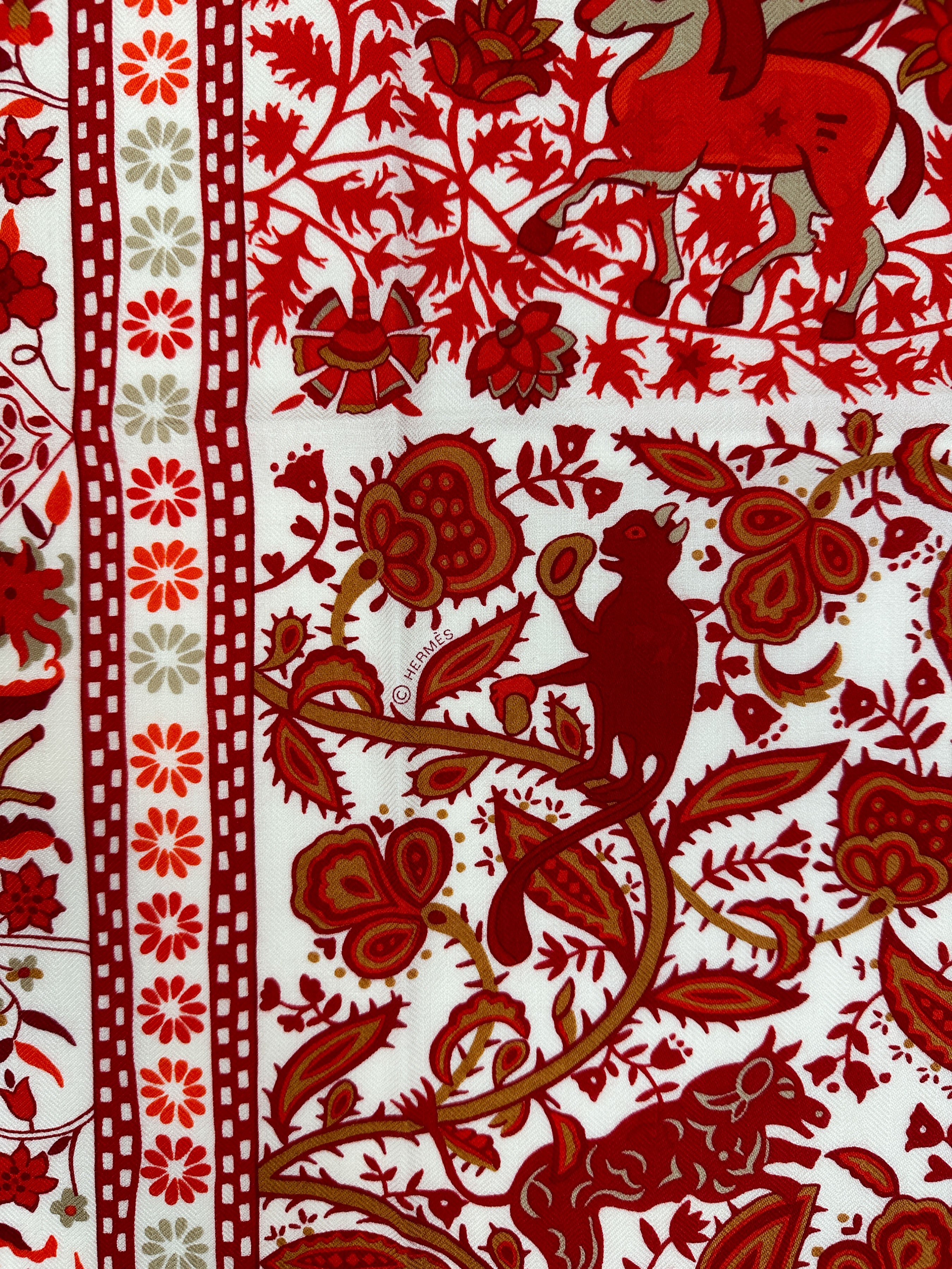 Hermès Jardins de Soie Cashmere Silk 140