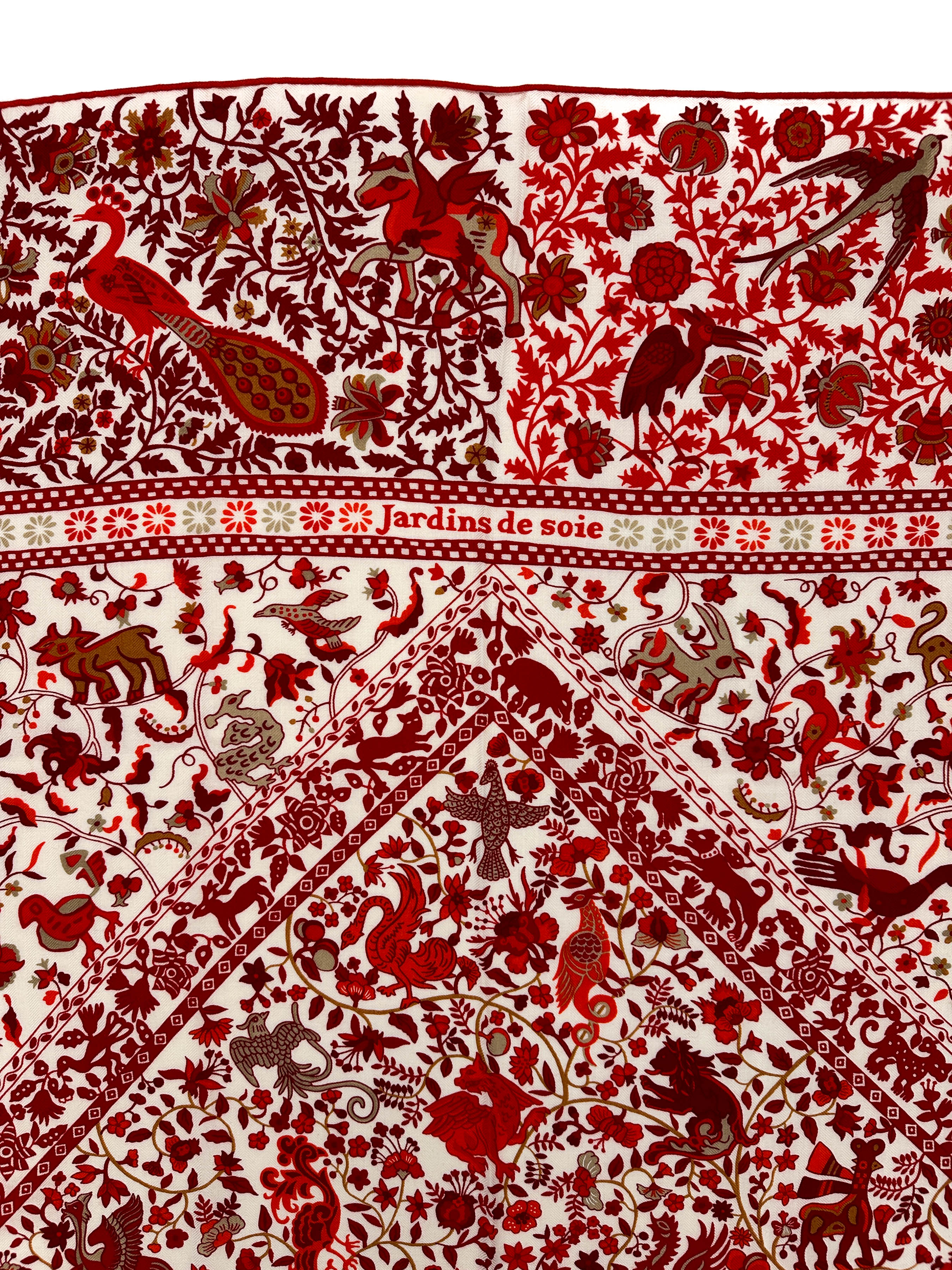 Hermès Jardins de Soie Cashmere Silk 140