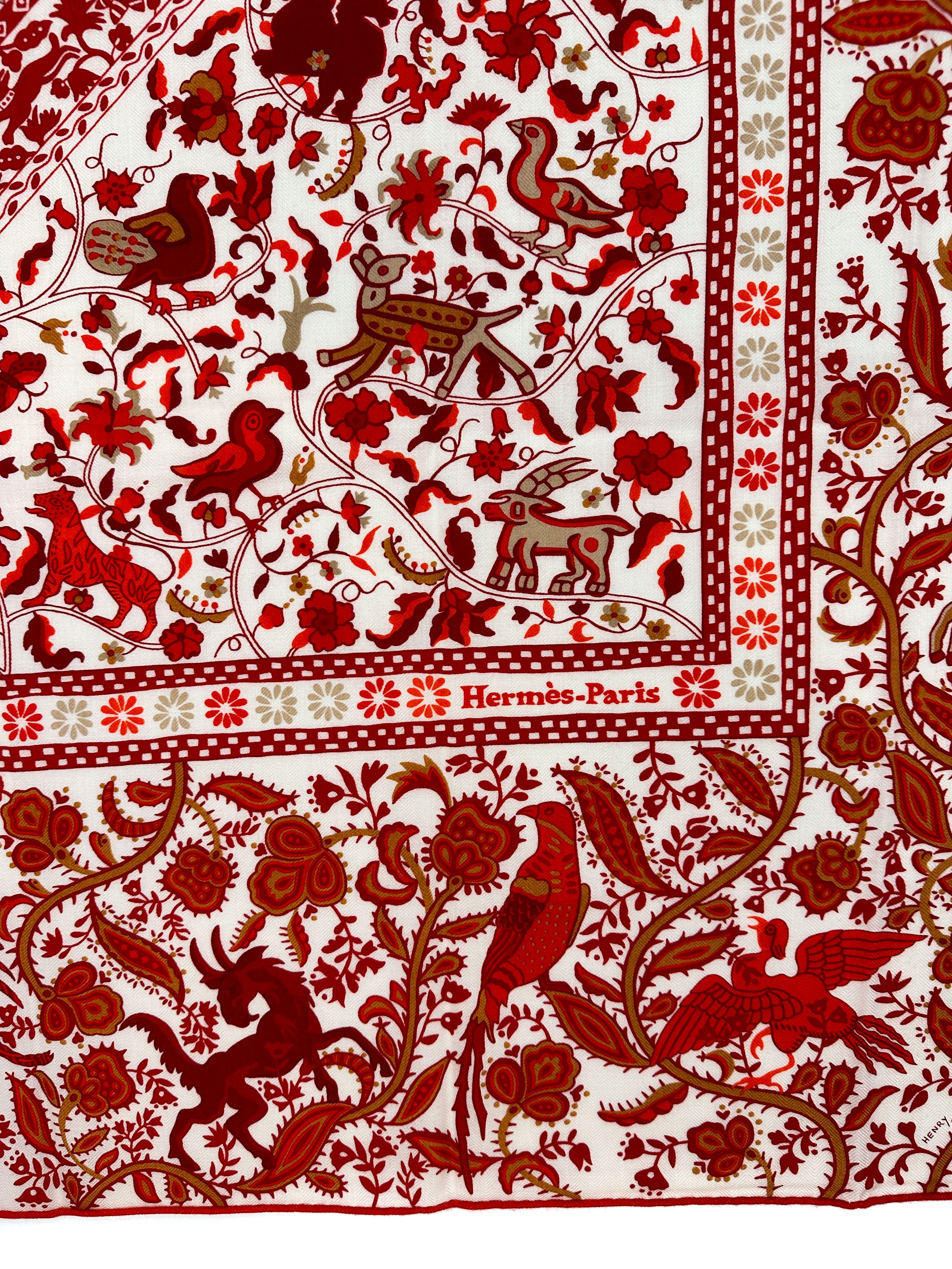 Hermès Jardins de Soie Cashmere Silk 140