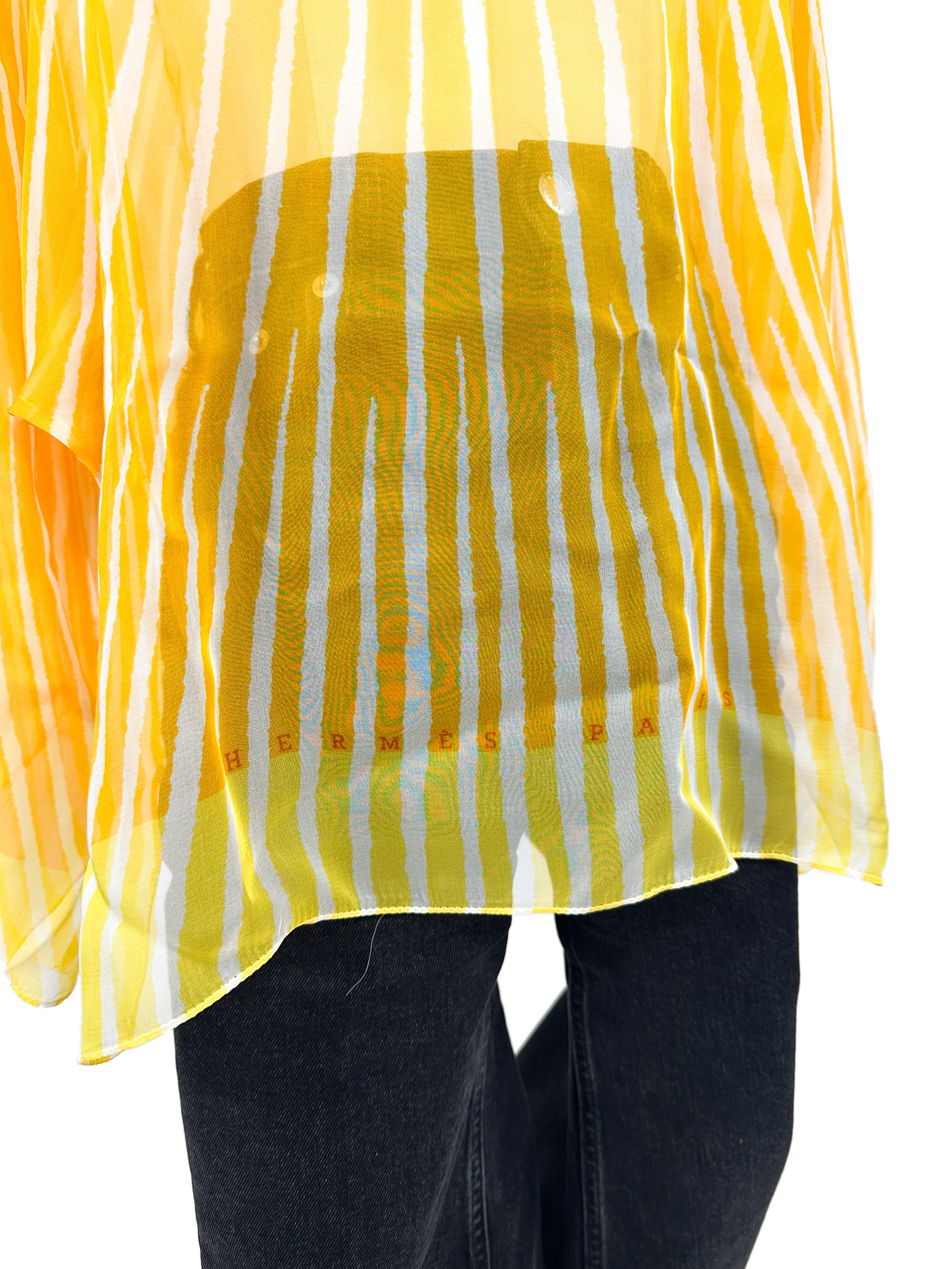 Hermès Soleil Mousseline Top