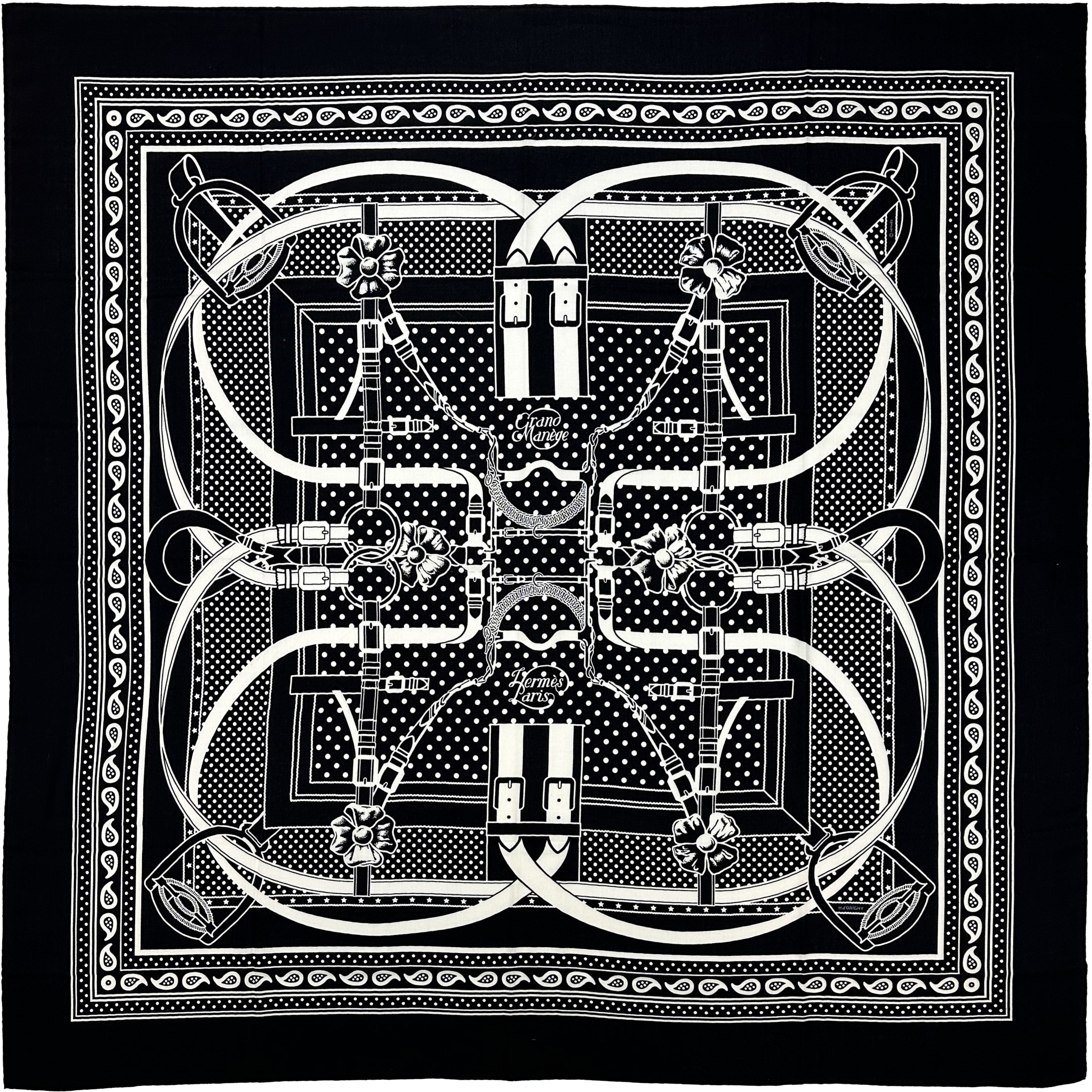 Hermès Grand Manege Bandana Cashmere Silk 140