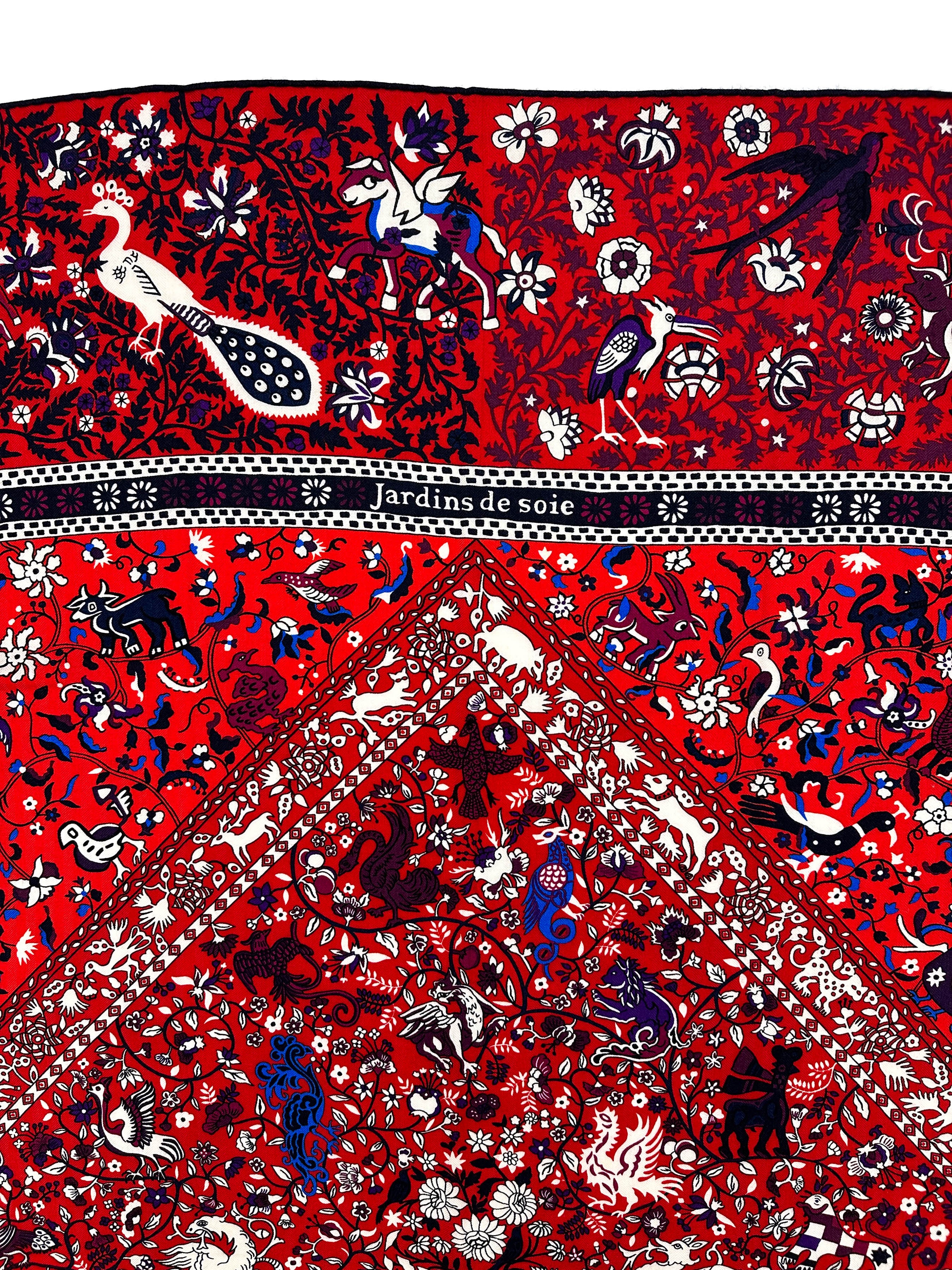 Hermès Jardins de Soie Cashmere Silk 140