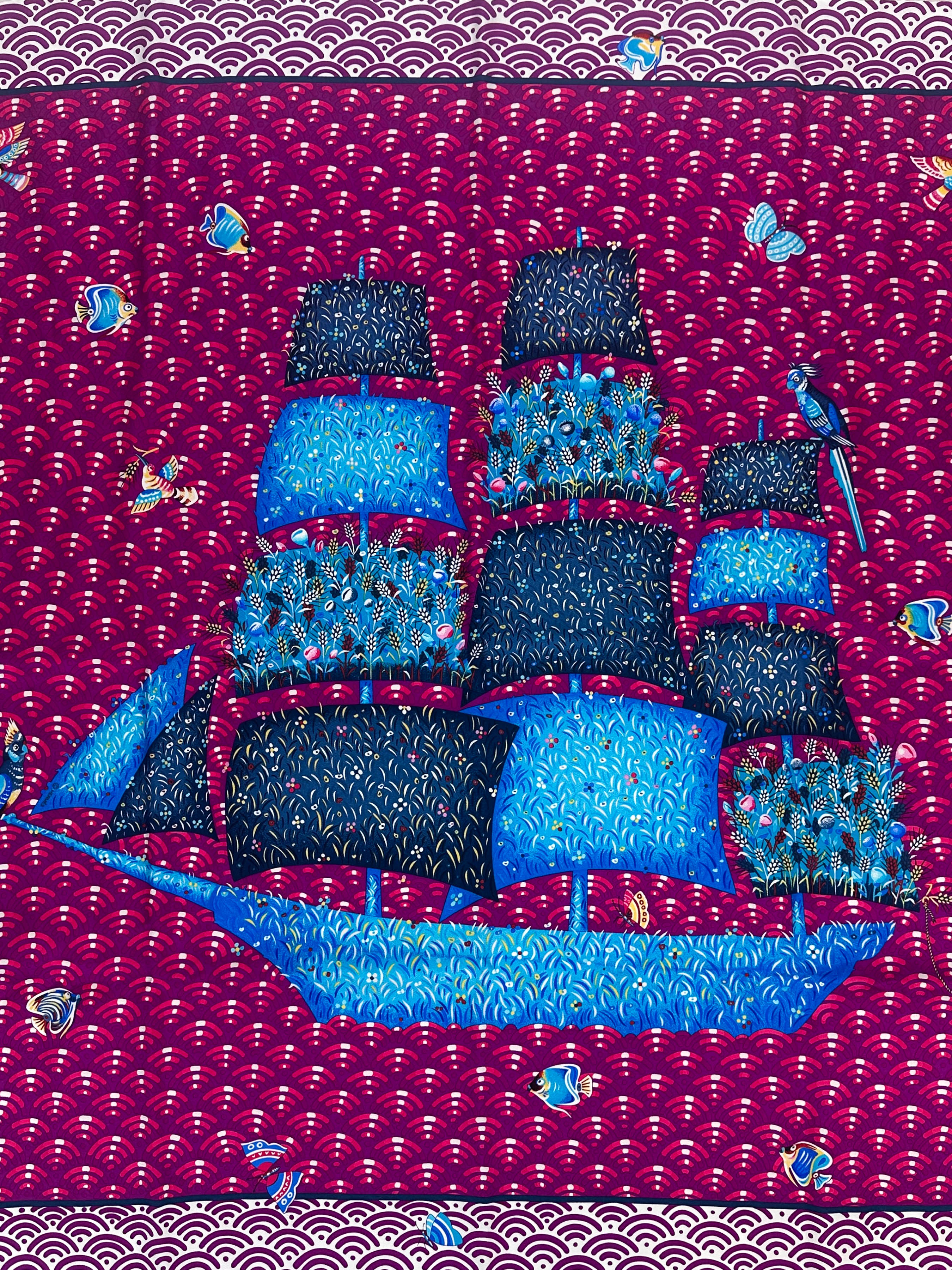 Hermès Bateau Fleuri 90