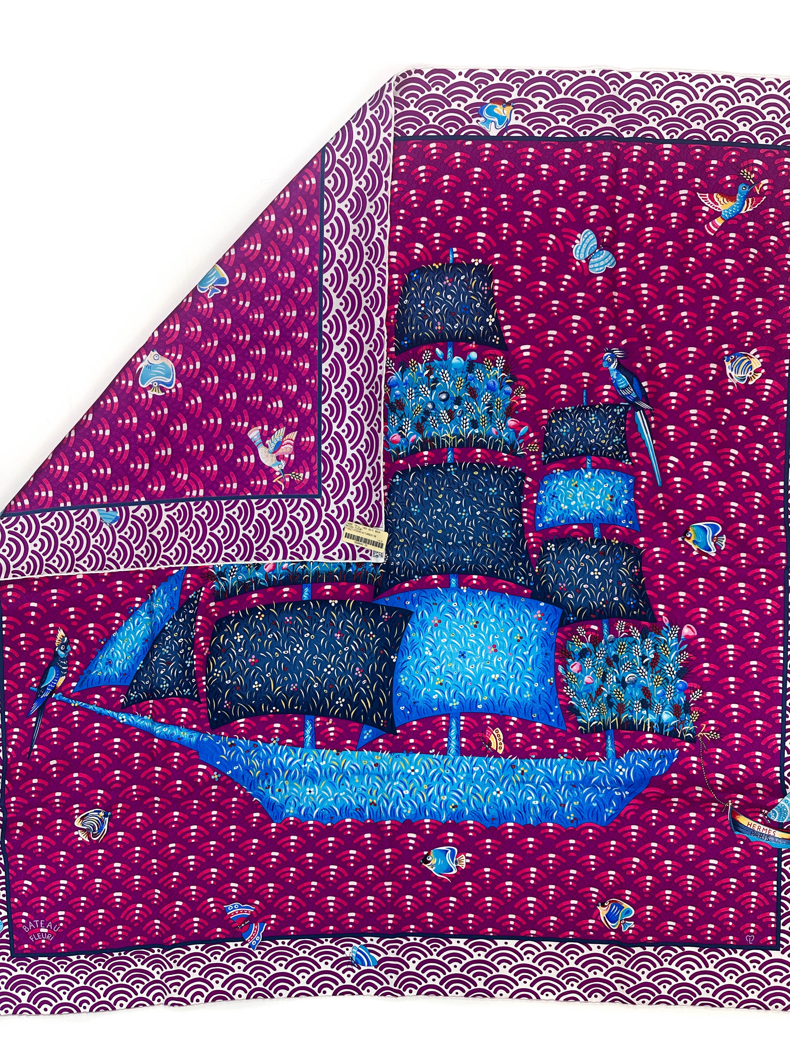 Hermès Bateau Fleuri 90
