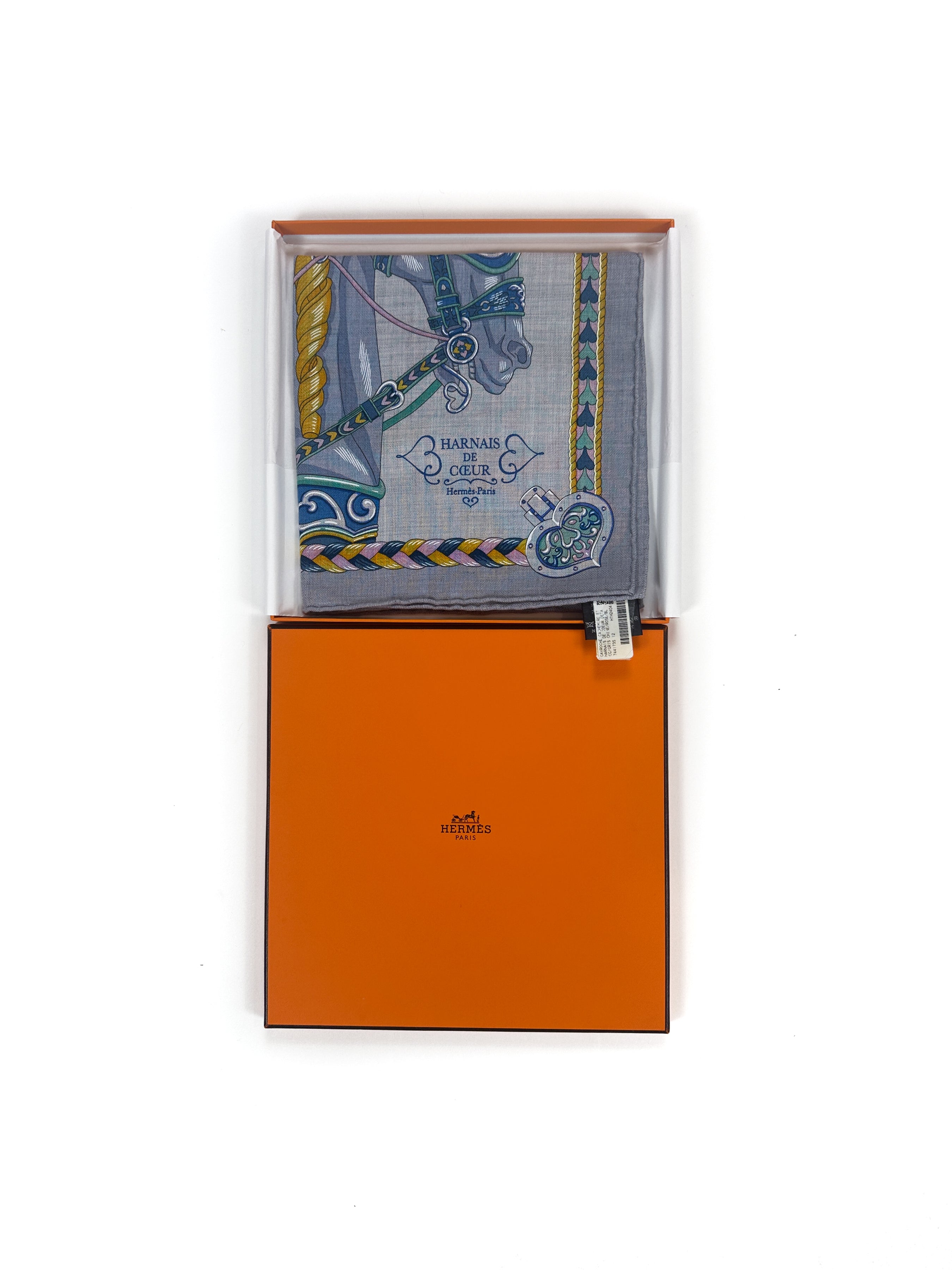 Hermès Harnais de Coeur Cashmere Silk 45