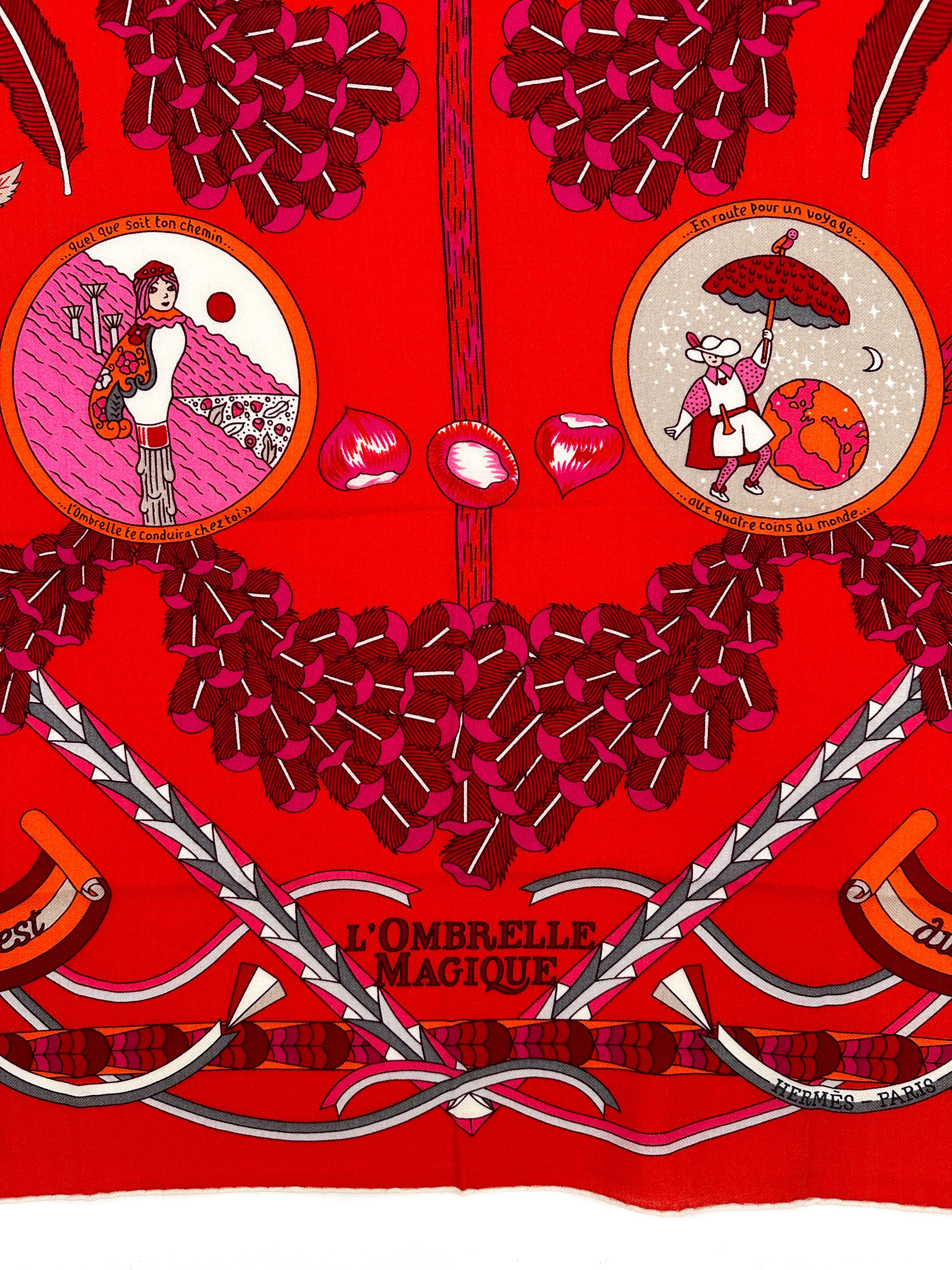 Hermès L'Ombrelle Magique Cashmere Silk 140