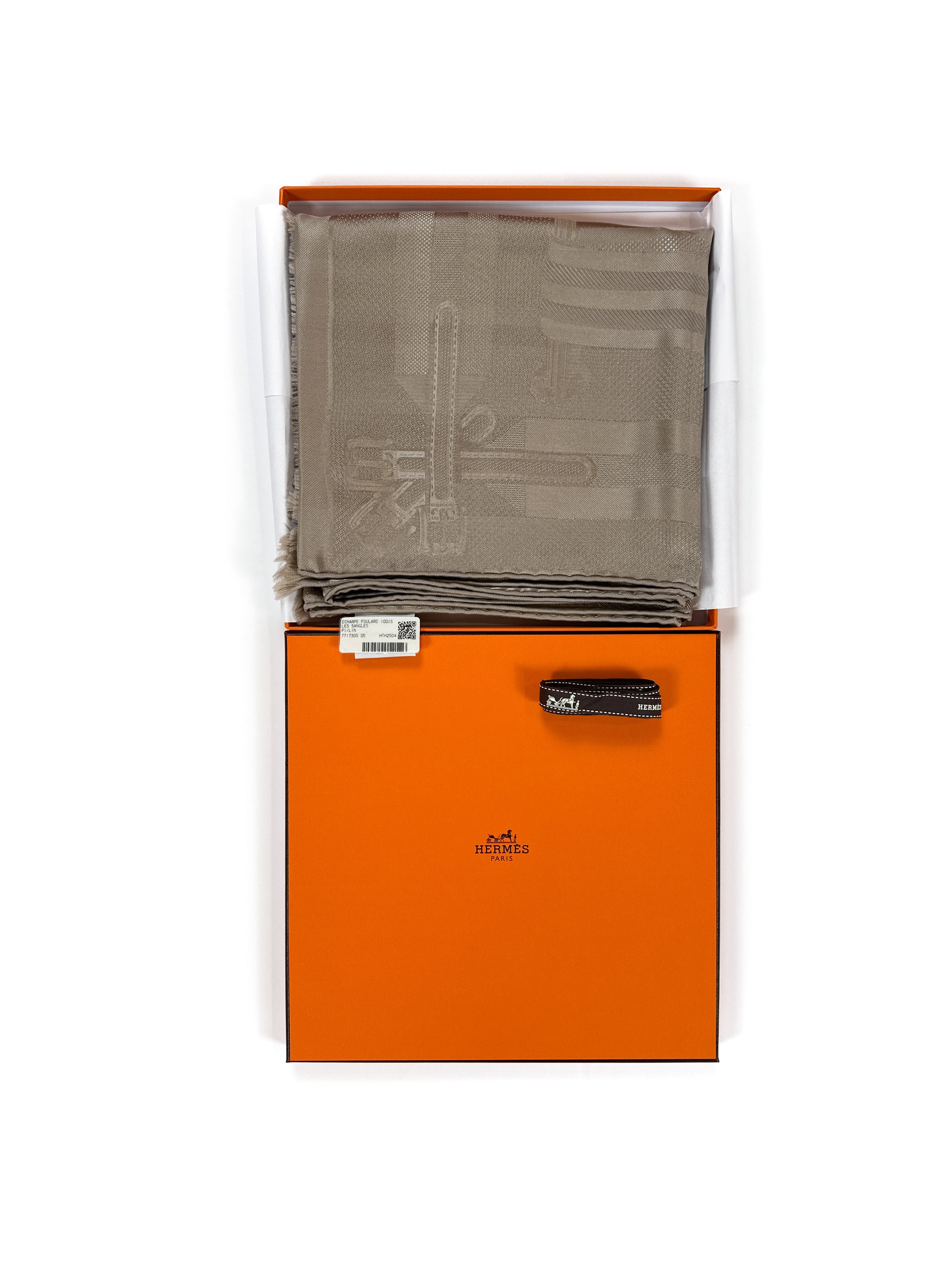 Hermès Les Sangles Echarpe Jacquard Stole