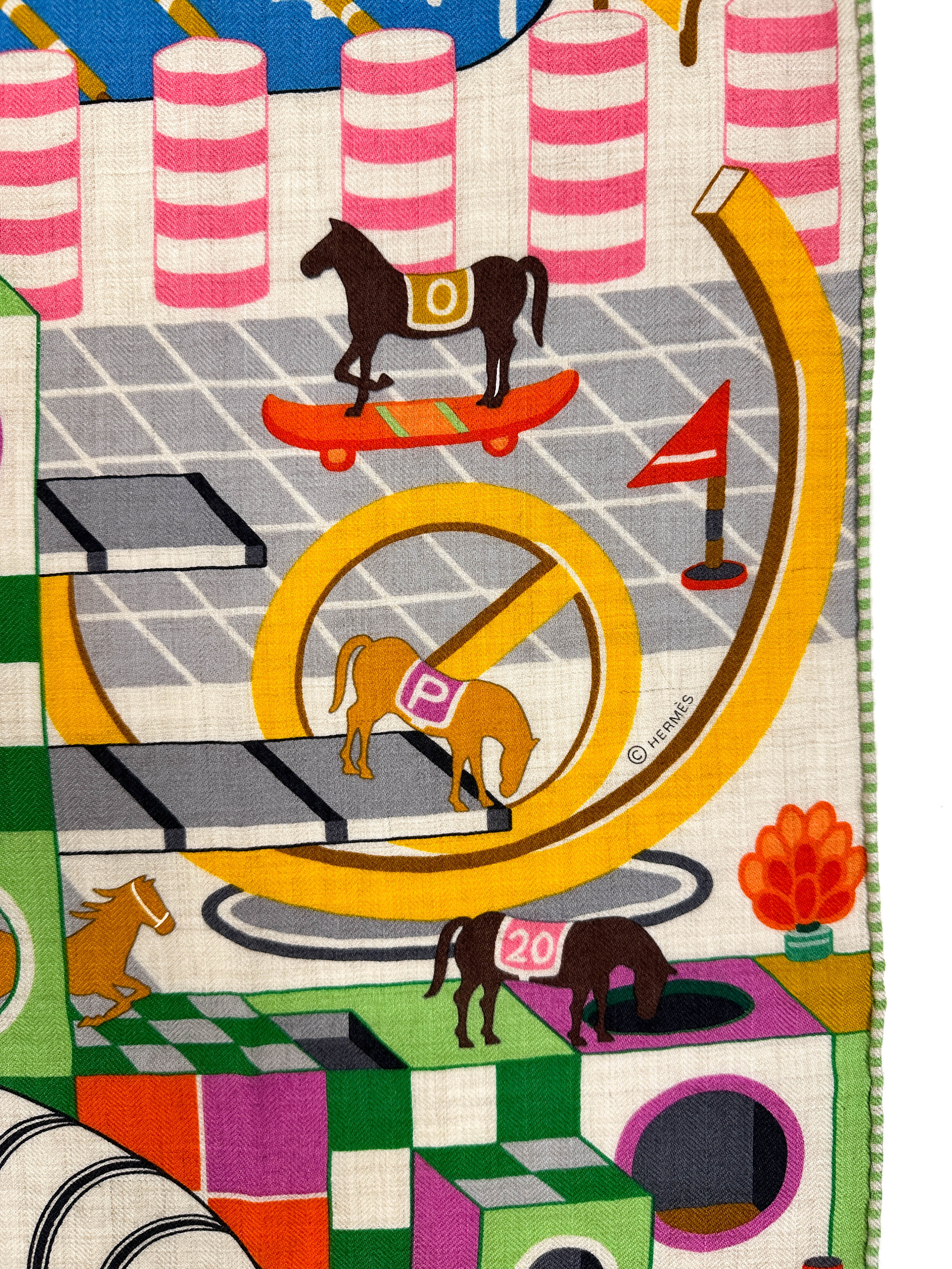 Hermès Horse Club Cashmere Silk 140