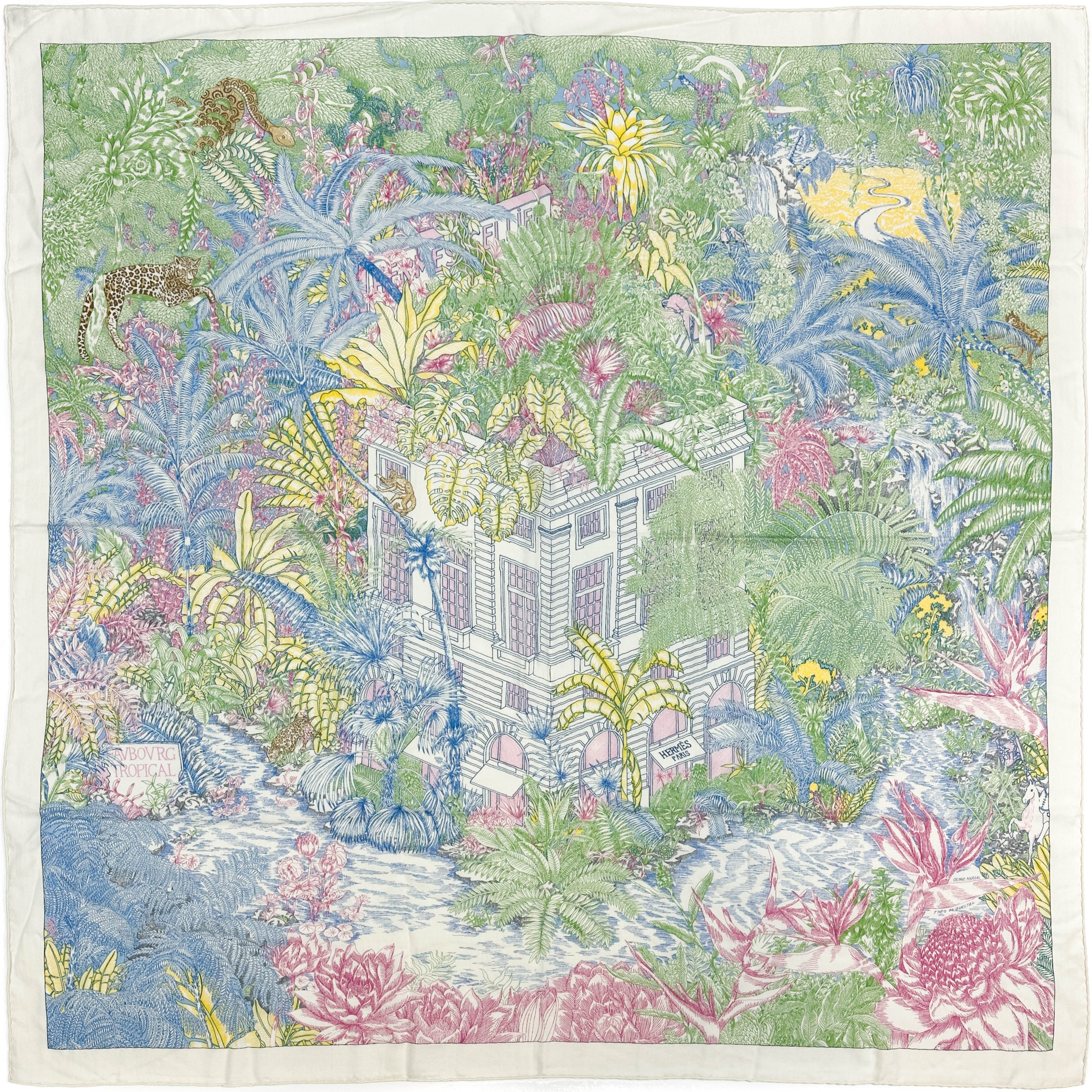 Hermès Faubourg Tropical Cashmere Silk 140