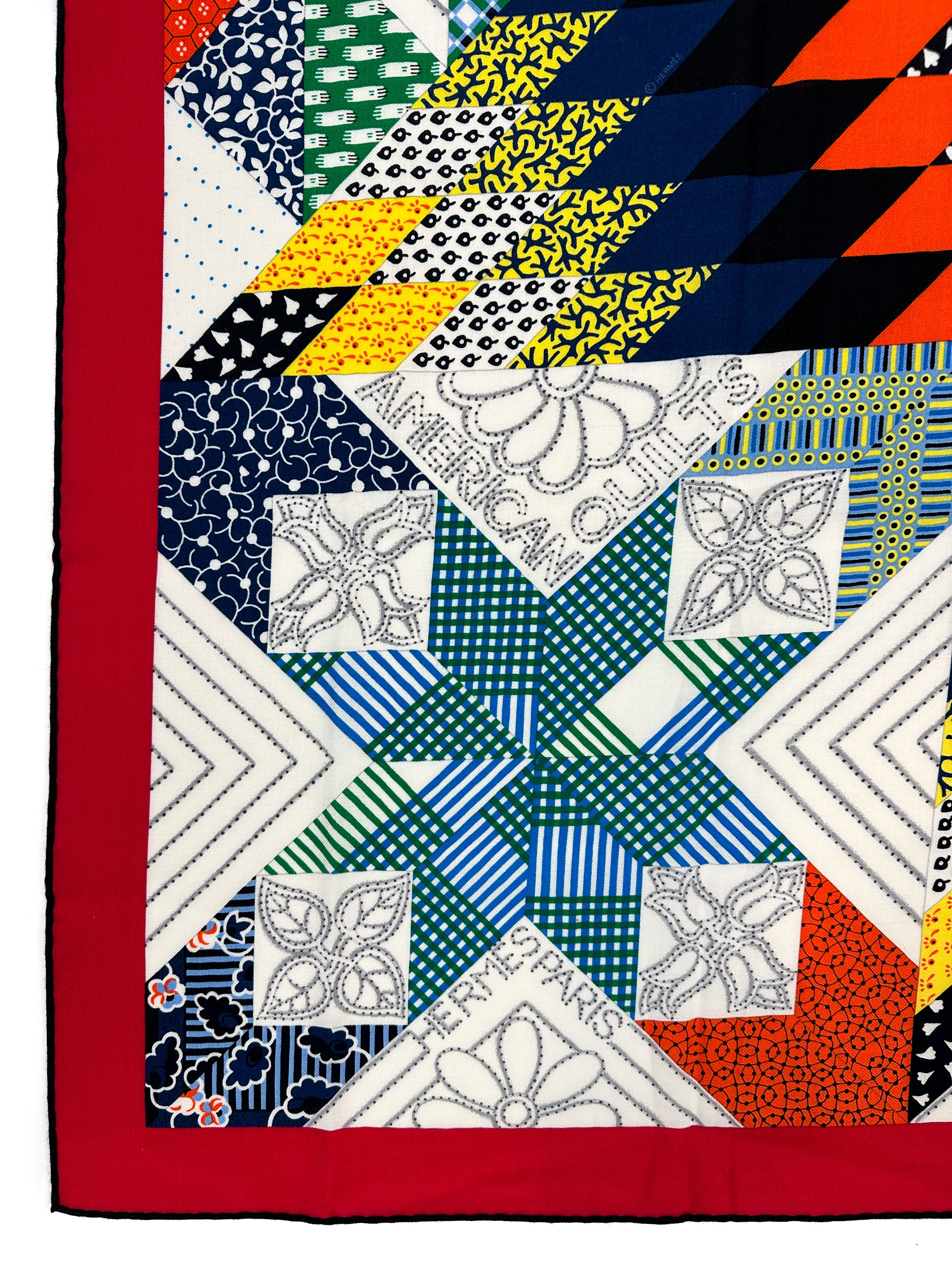 Hermès American Quilts Cashmere Silk 140