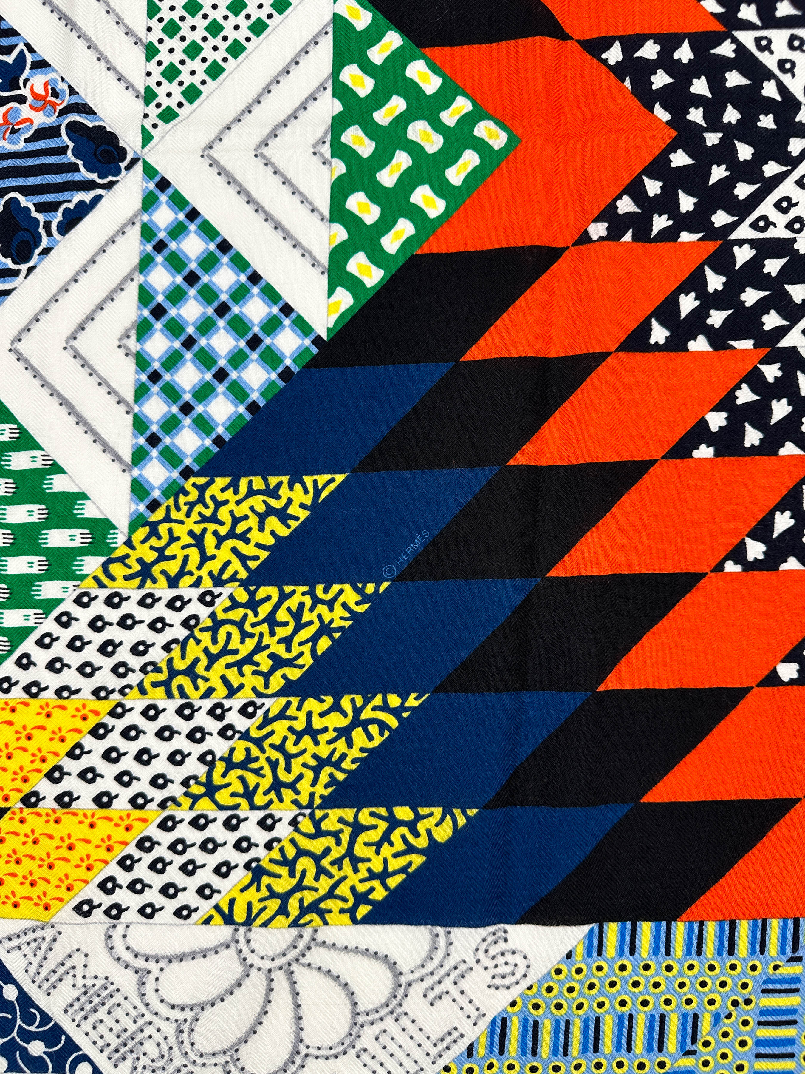 Hermès American Quilts Cashmere Silk 140