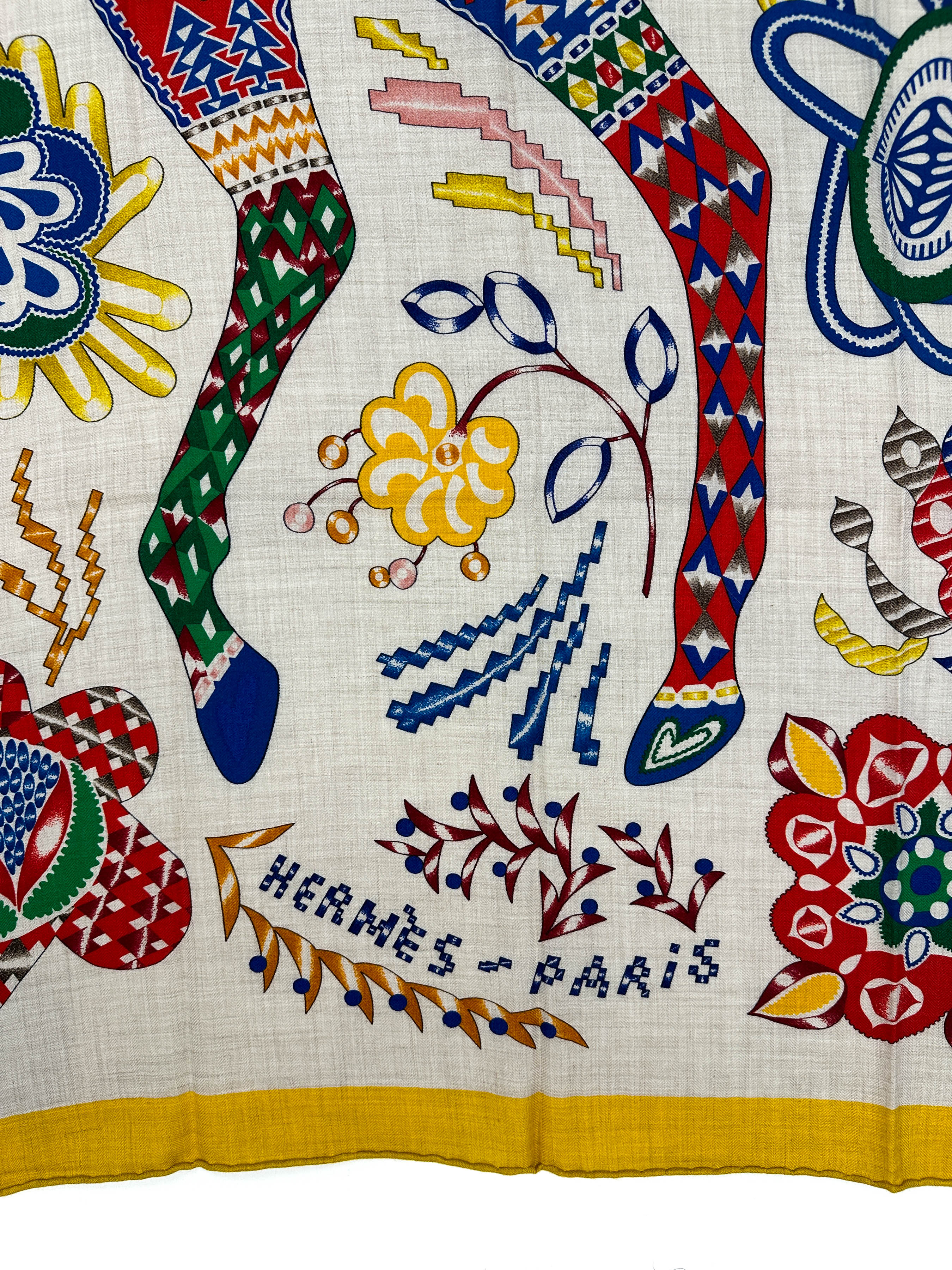 Hermès En Attendant Ulysse Cashmere Silk 140