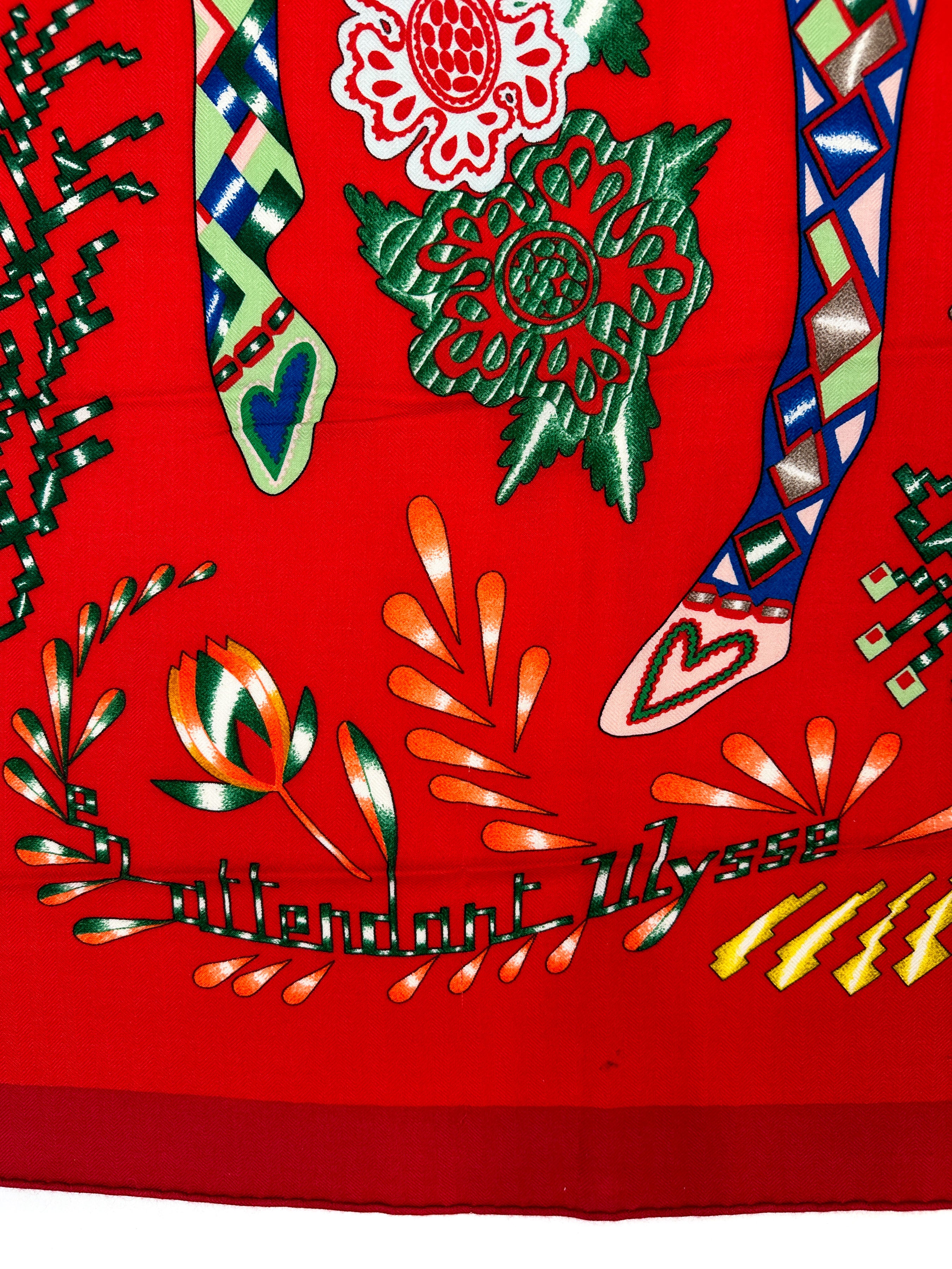 Hermès En Attendant Ulysse Cashmere Silk 140